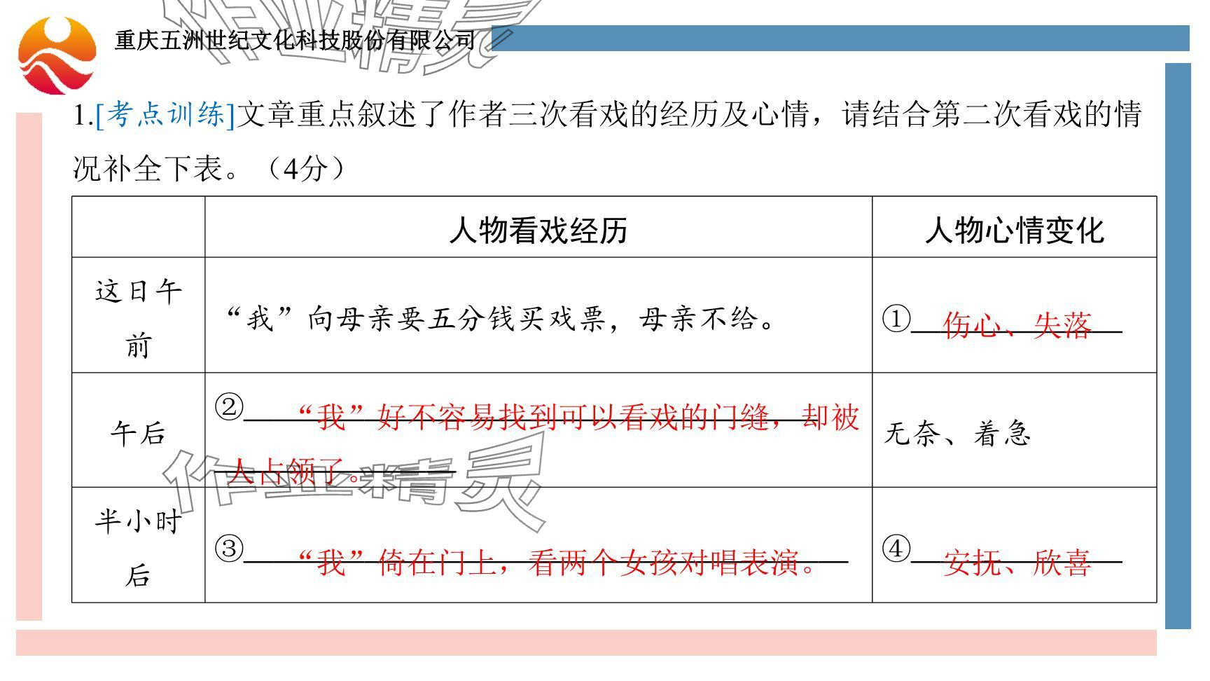 2024年學(xué)習(xí)指要綜合本九年級(jí)語文 參考答案第34頁