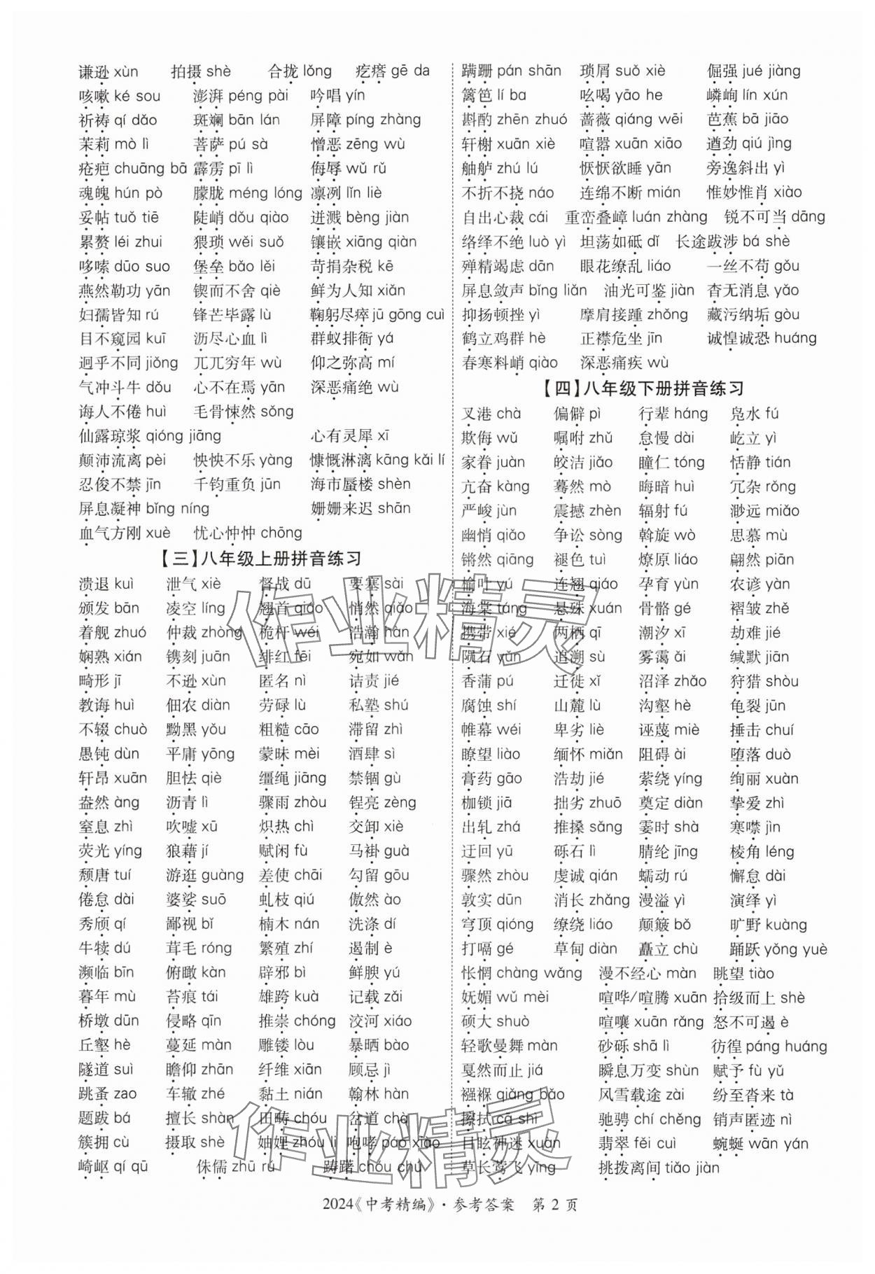 2024年中考精編語文廣東經濟出版社 第2頁