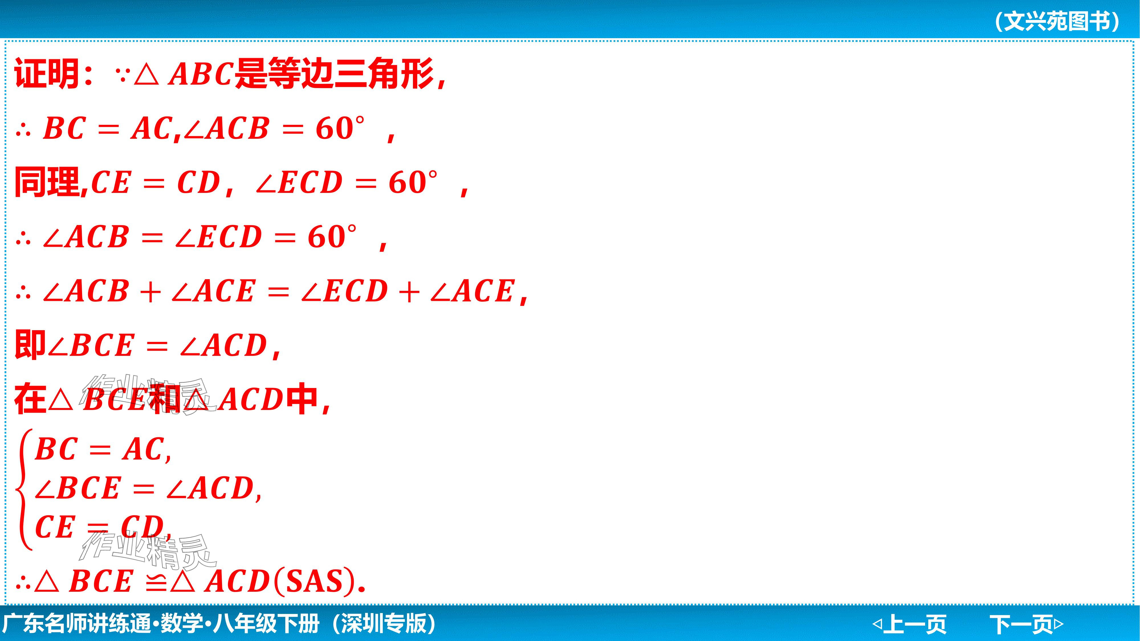 2024年廣東名師講練通八年級數學下冊北師大版深圳專版基礎版 參考答案第41頁
