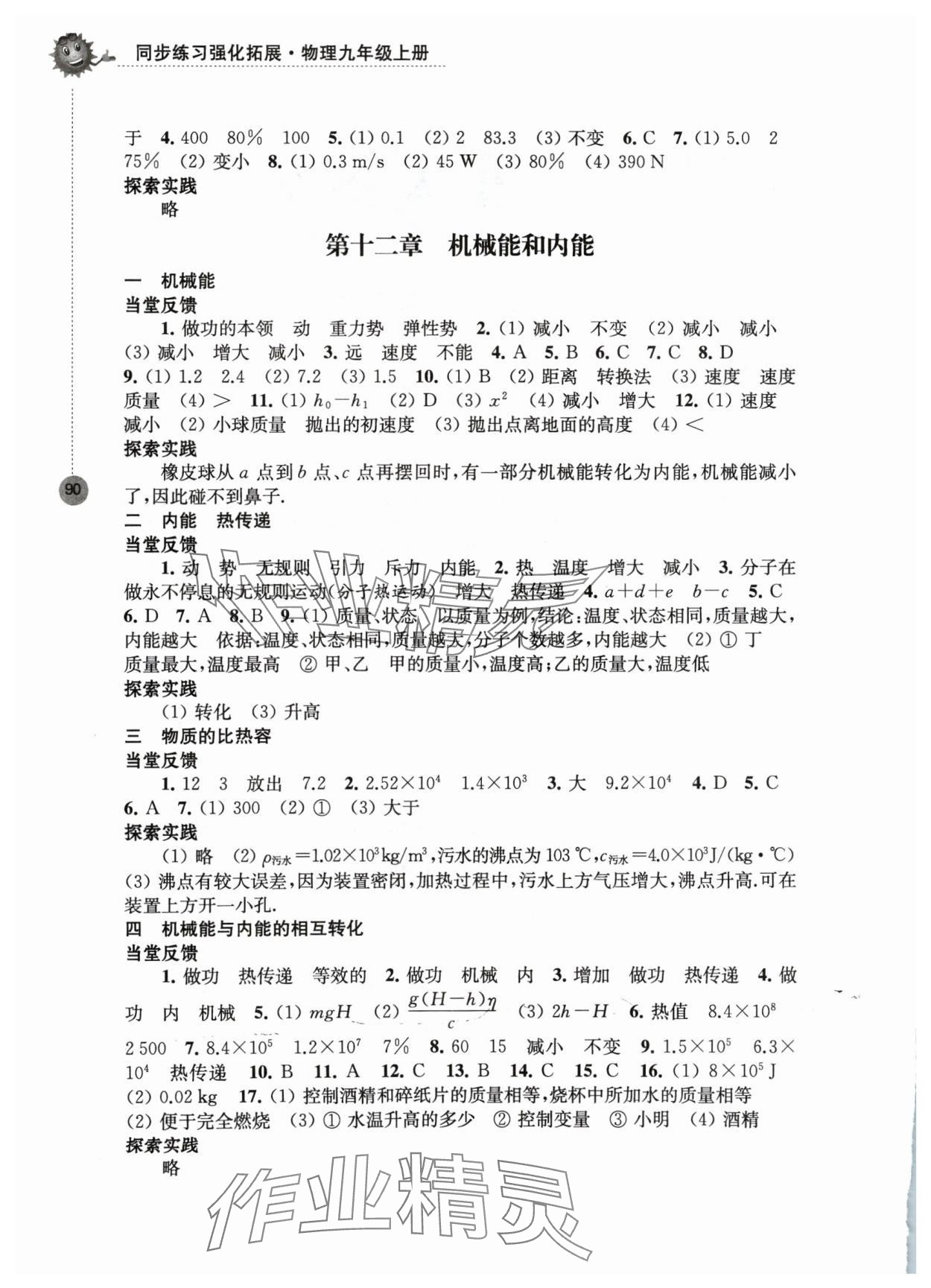 2024年同步练习强化拓展九年级物理上册苏科版 第2页