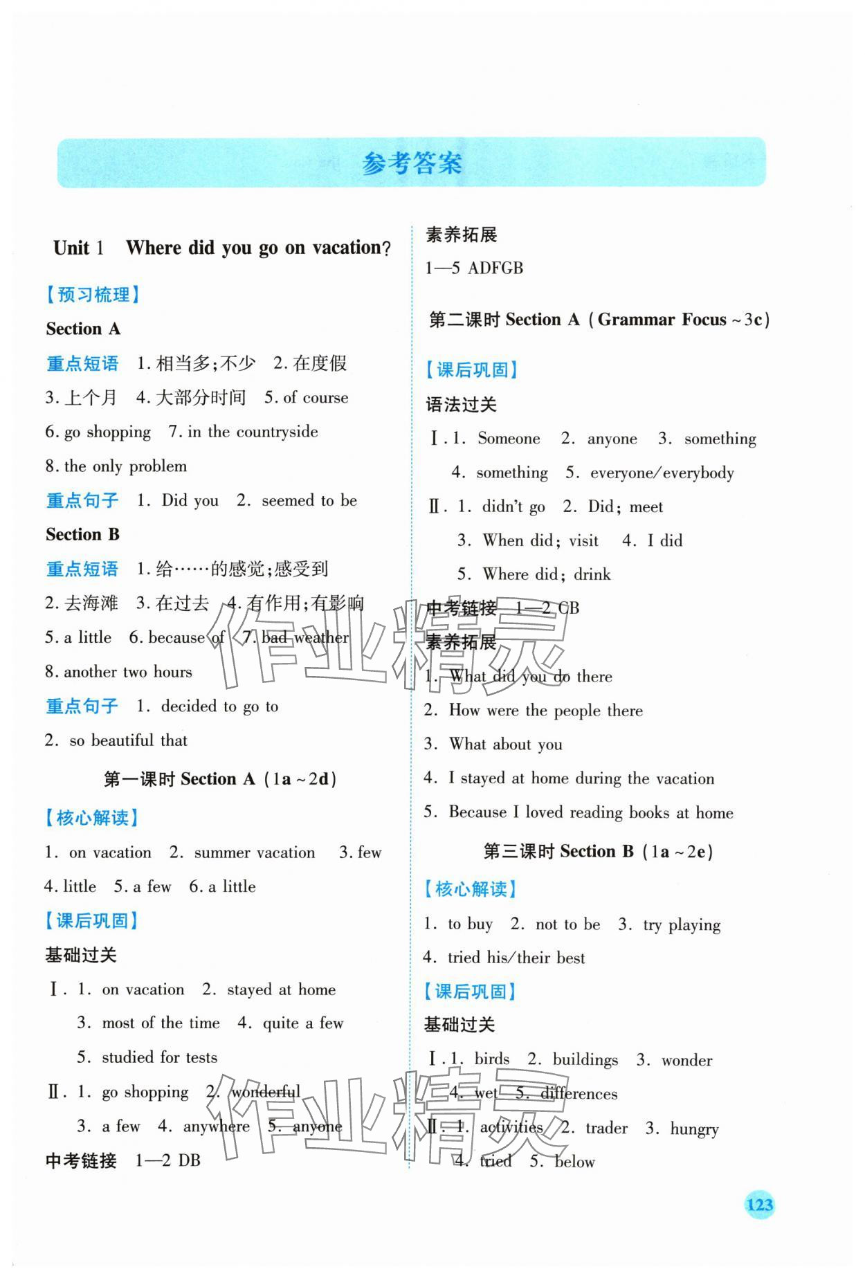 2024年绩优学案八年级英语上册人教版 第1页