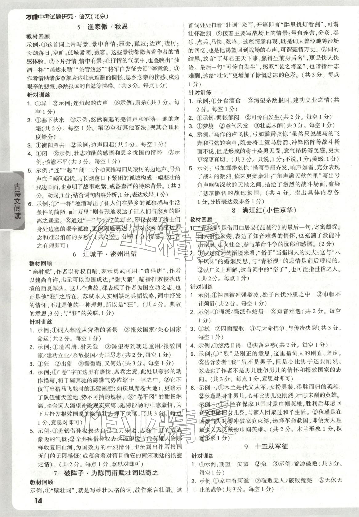 2026年万唯中考试题研究语文北京专版&nbsp;第16页