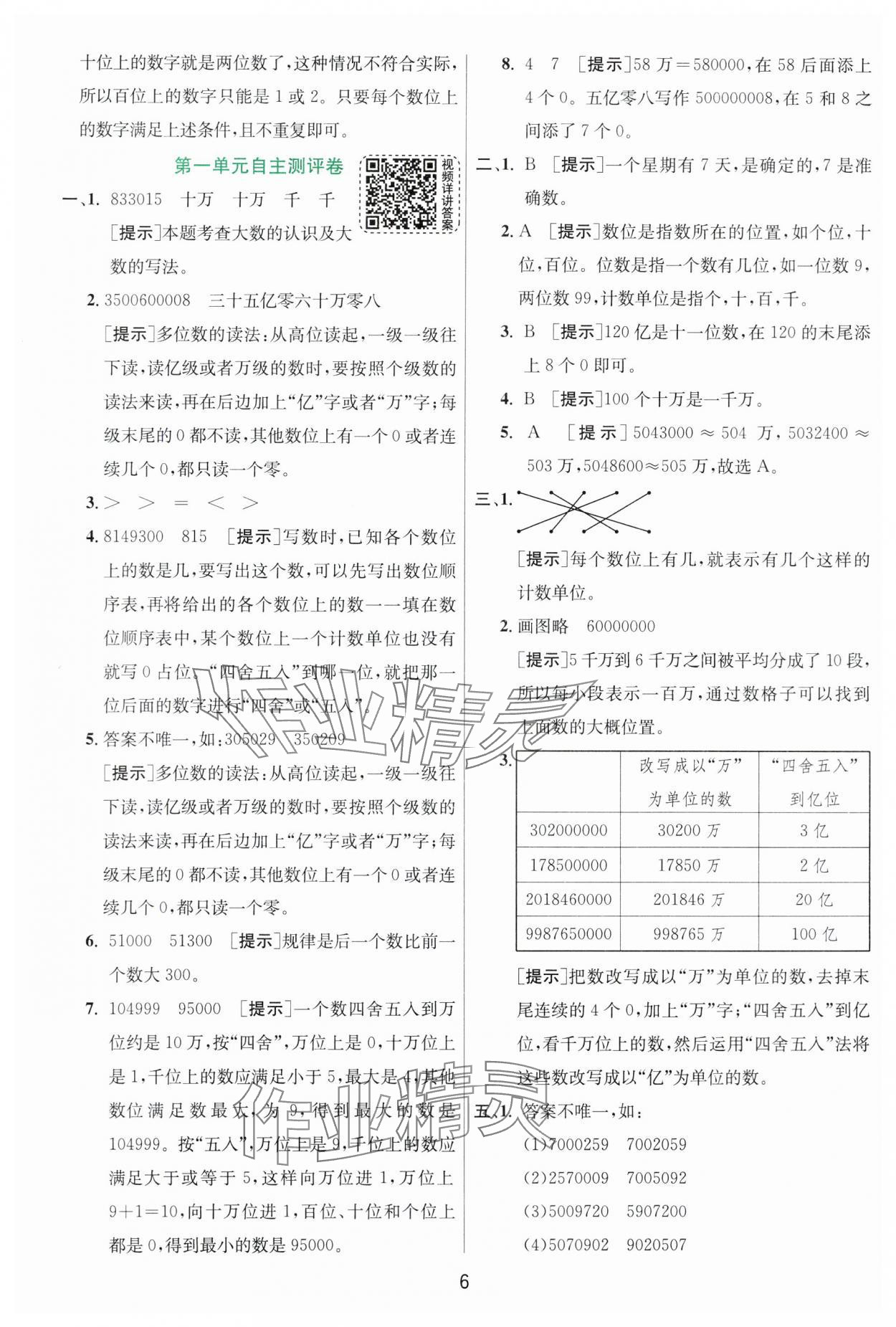 2024年實(shí)驗(yàn)班提優(yōu)訓(xùn)練四年級(jí)數(shù)學(xué)上冊北師大版 參考答案第6頁