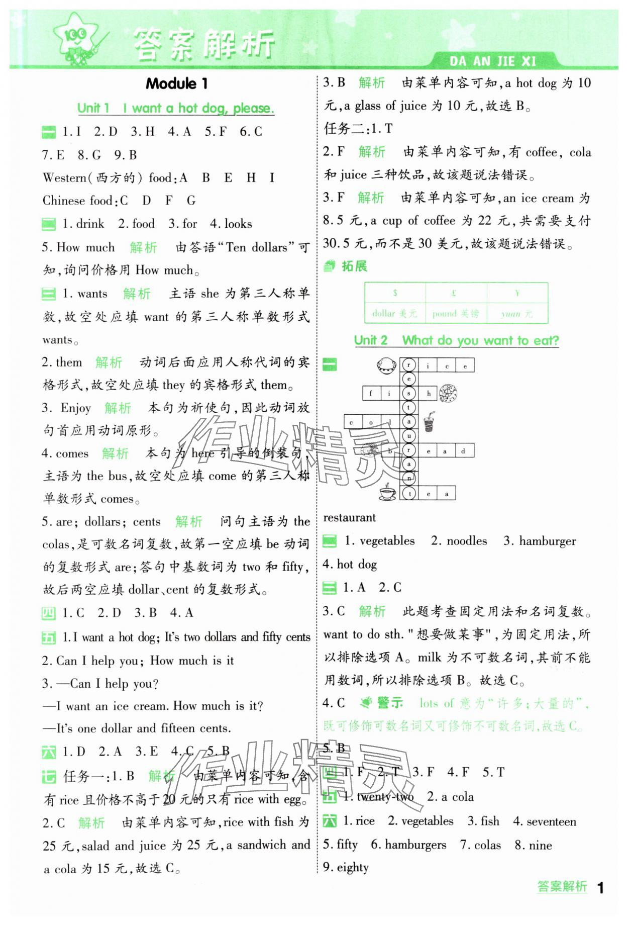 2025年一遍過(guò)六年級(jí)英語(yǔ)下冊(cè)外研版 參考答案第1頁(yè)