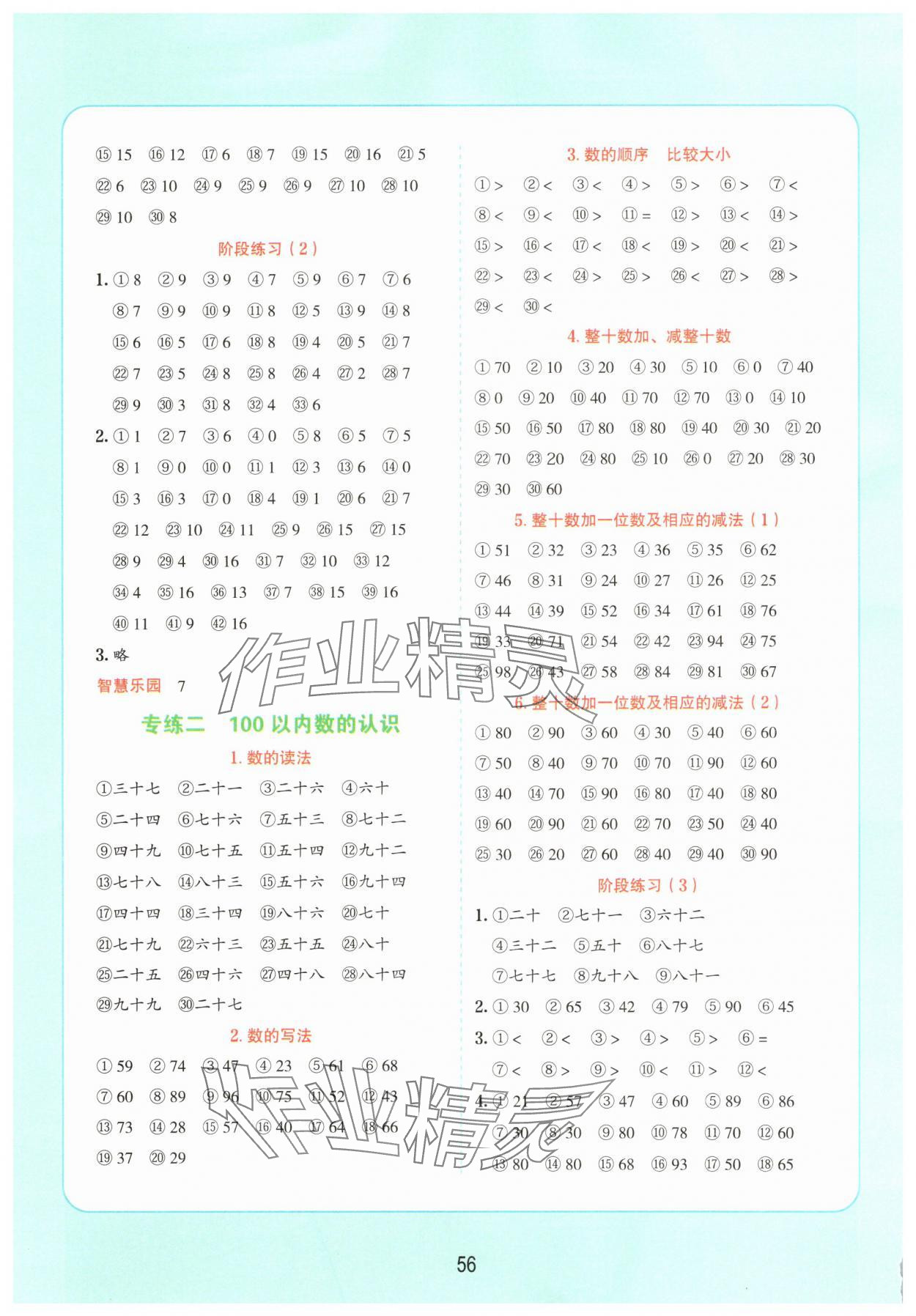 2025年易错题口算一年级数学下册人教版&nbsp;第2页