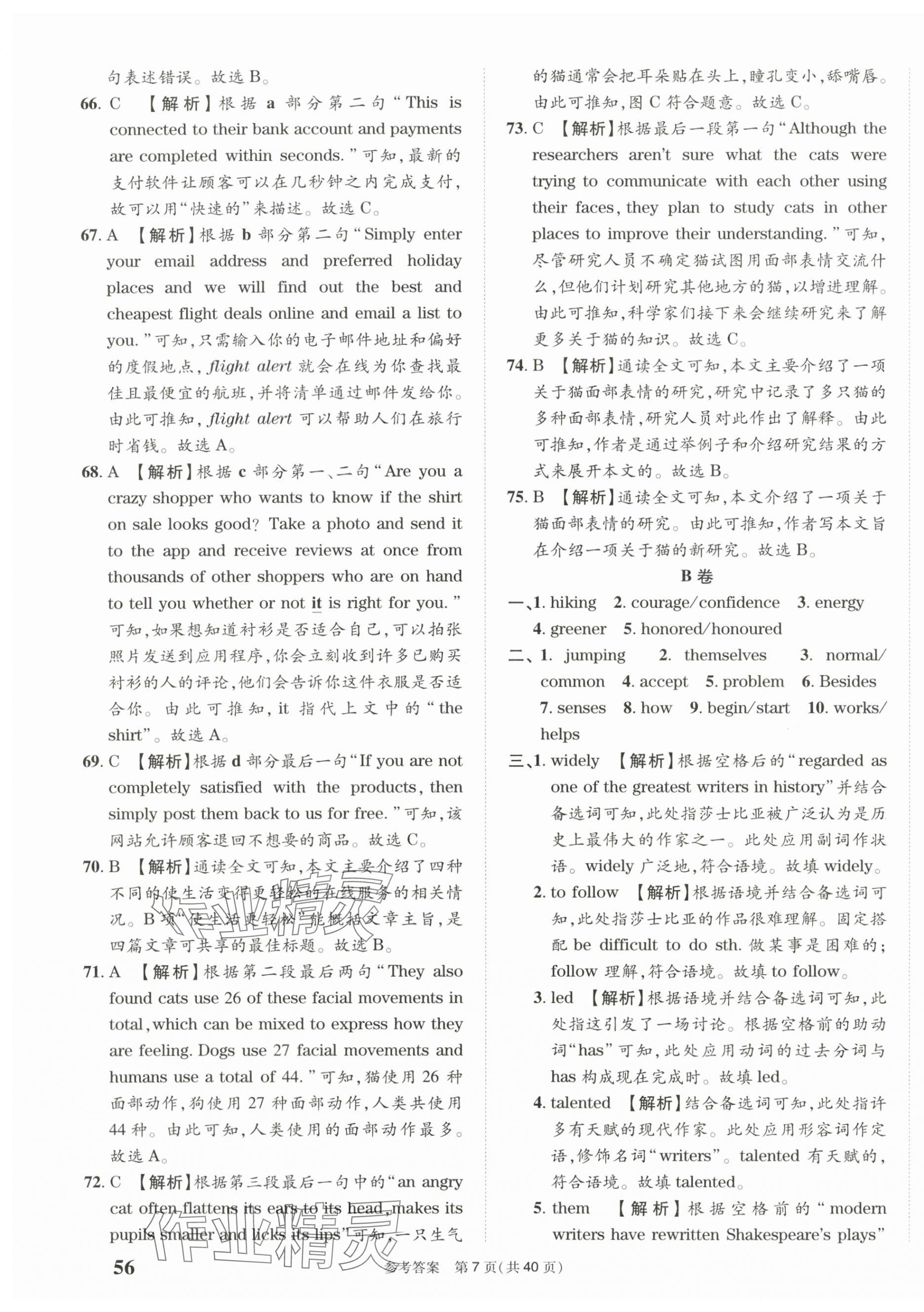 2025年中考模擬及真題精選英語中考四川專版&nbsp;第7頁