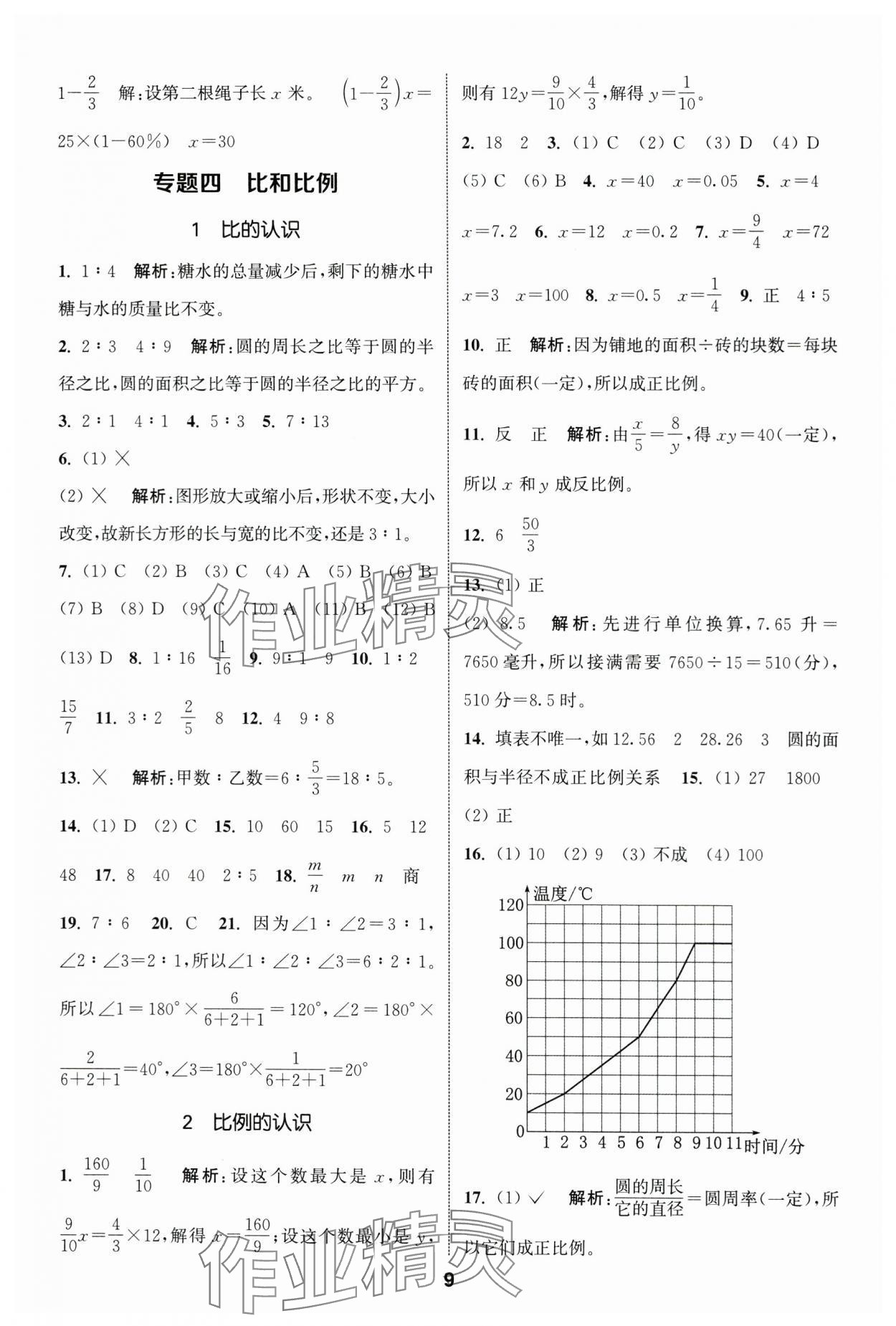 2024年通城學(xué)典小升初真題分類精粹數(shù)學(xué) 參考答案第8頁