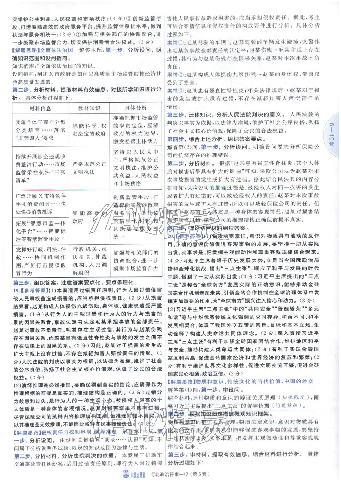 2026年金考卷优秀模拟试卷汇编45套道德与法治河北专版 第17页