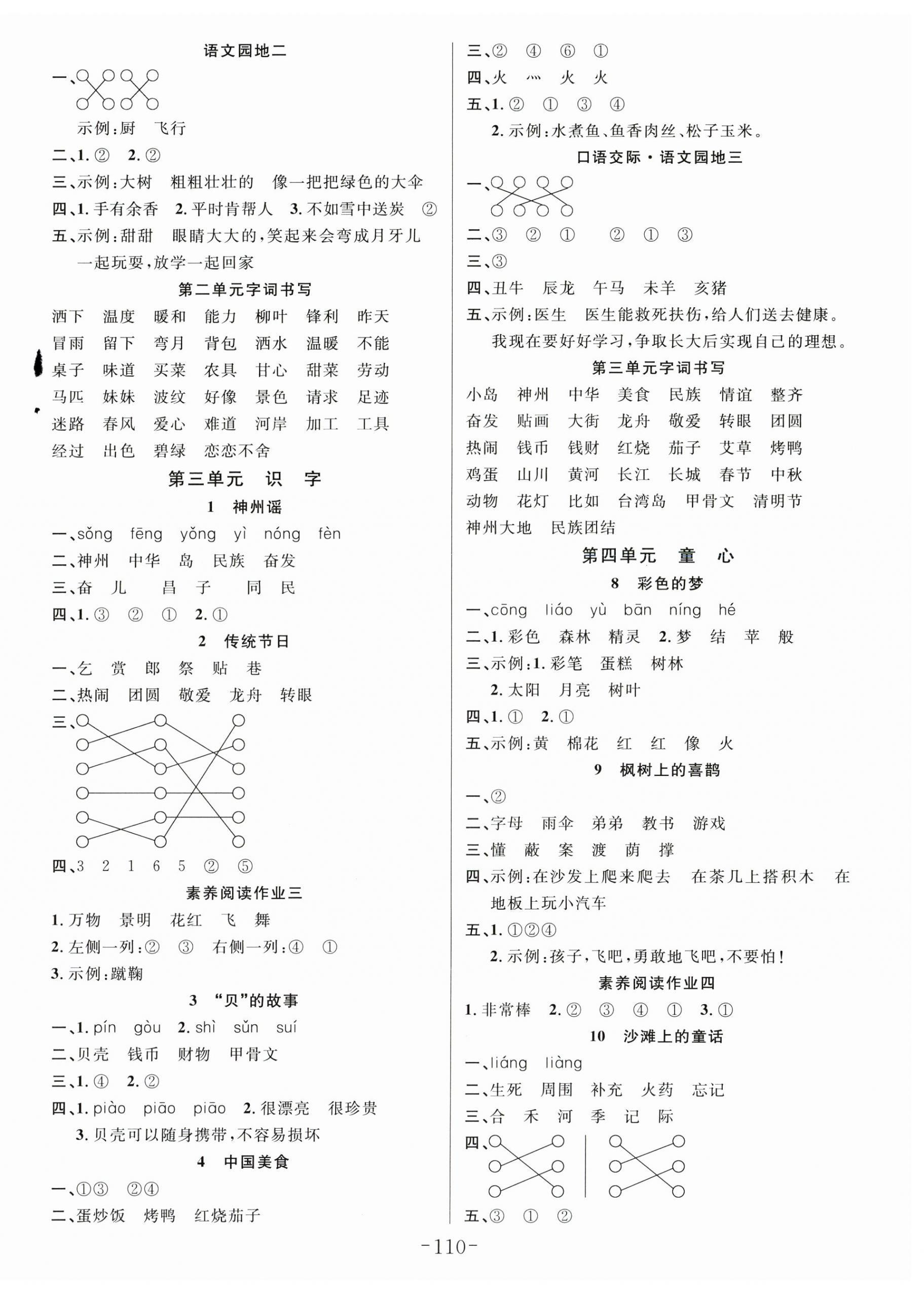 2025年小狀元隨堂作業二年級語文下冊人教版 第2頁