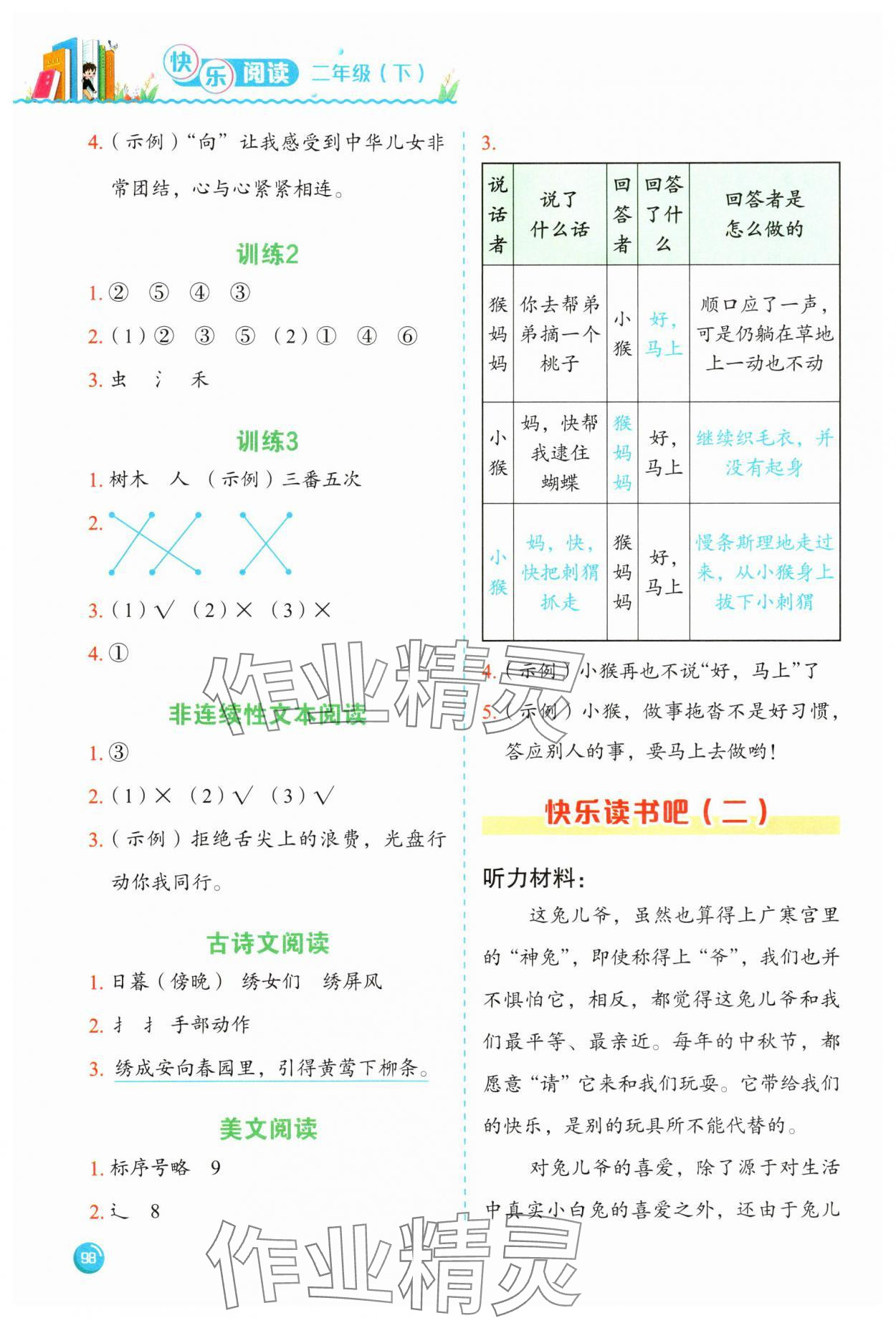 2025年黄冈小状元快乐阅读二年级语文下册人教版 第4页