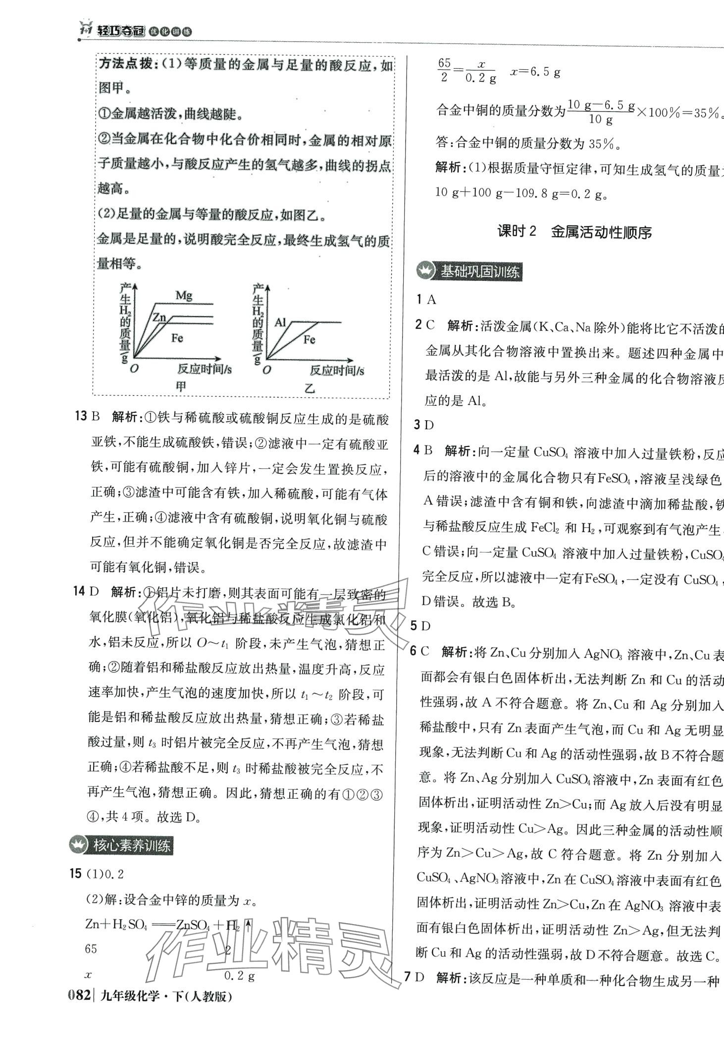 2024年1加1轻巧夺冠优化训练九年级化学下册人教版 第3页