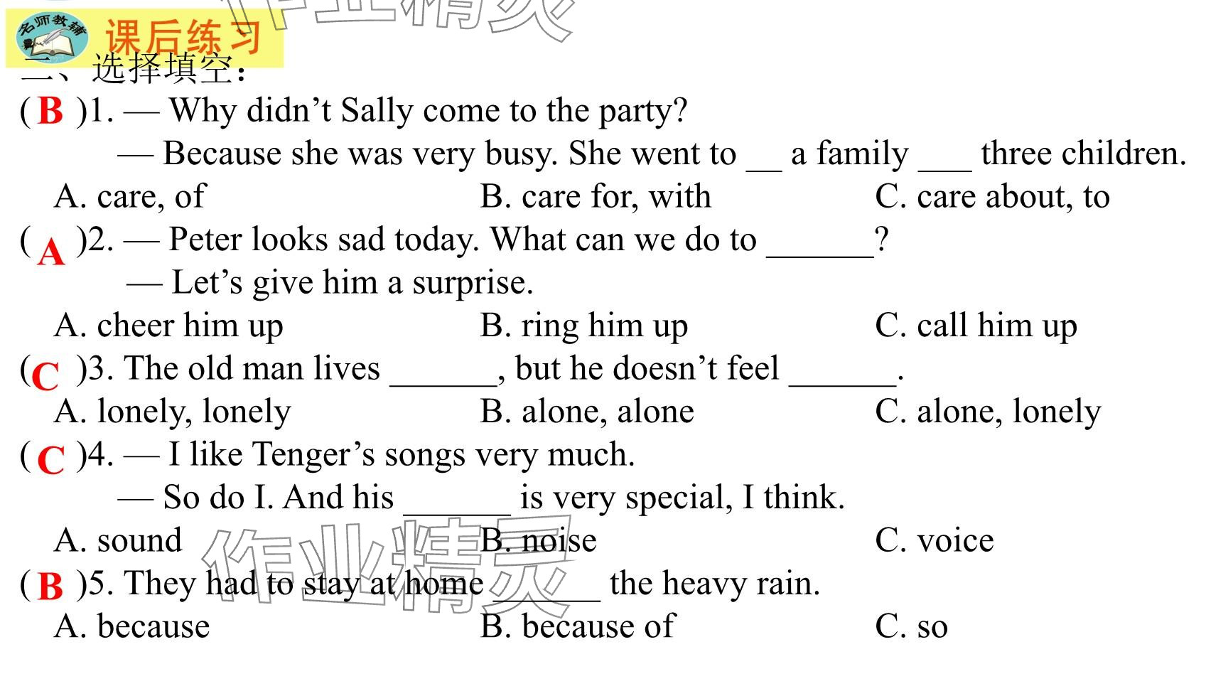 2025年每課一練（福建）八年級英語下冊仁愛版 參考答案第22頁