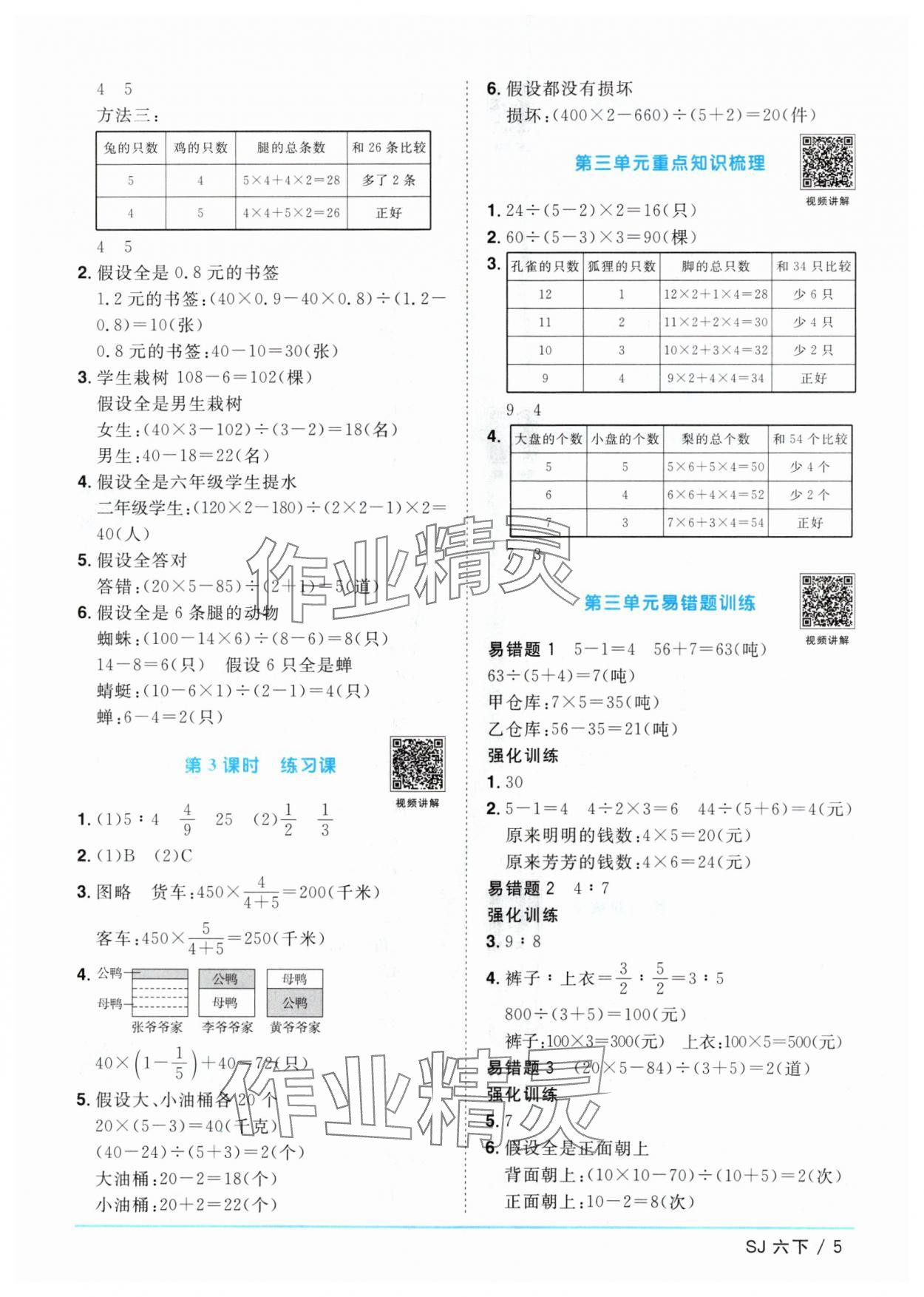 2024年陽(yáng)光同學(xué)課時(shí)優(yōu)化作業(yè)六年級(jí)數(shù)學(xué)下冊(cè)蘇教版 參考答案第5頁(yè)