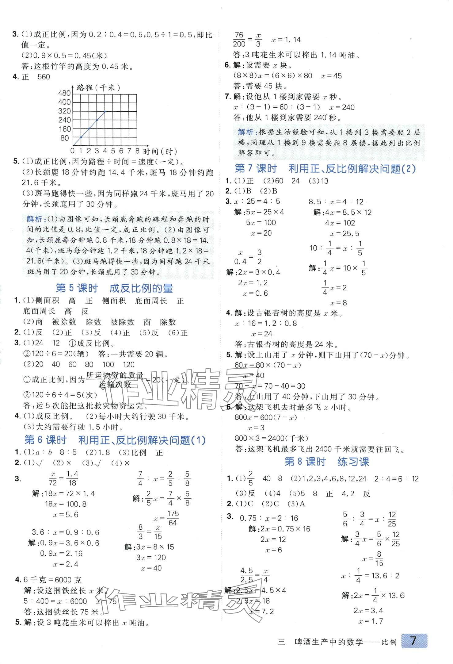 2024年练出好成绩六年级数学下册青岛版 第6页