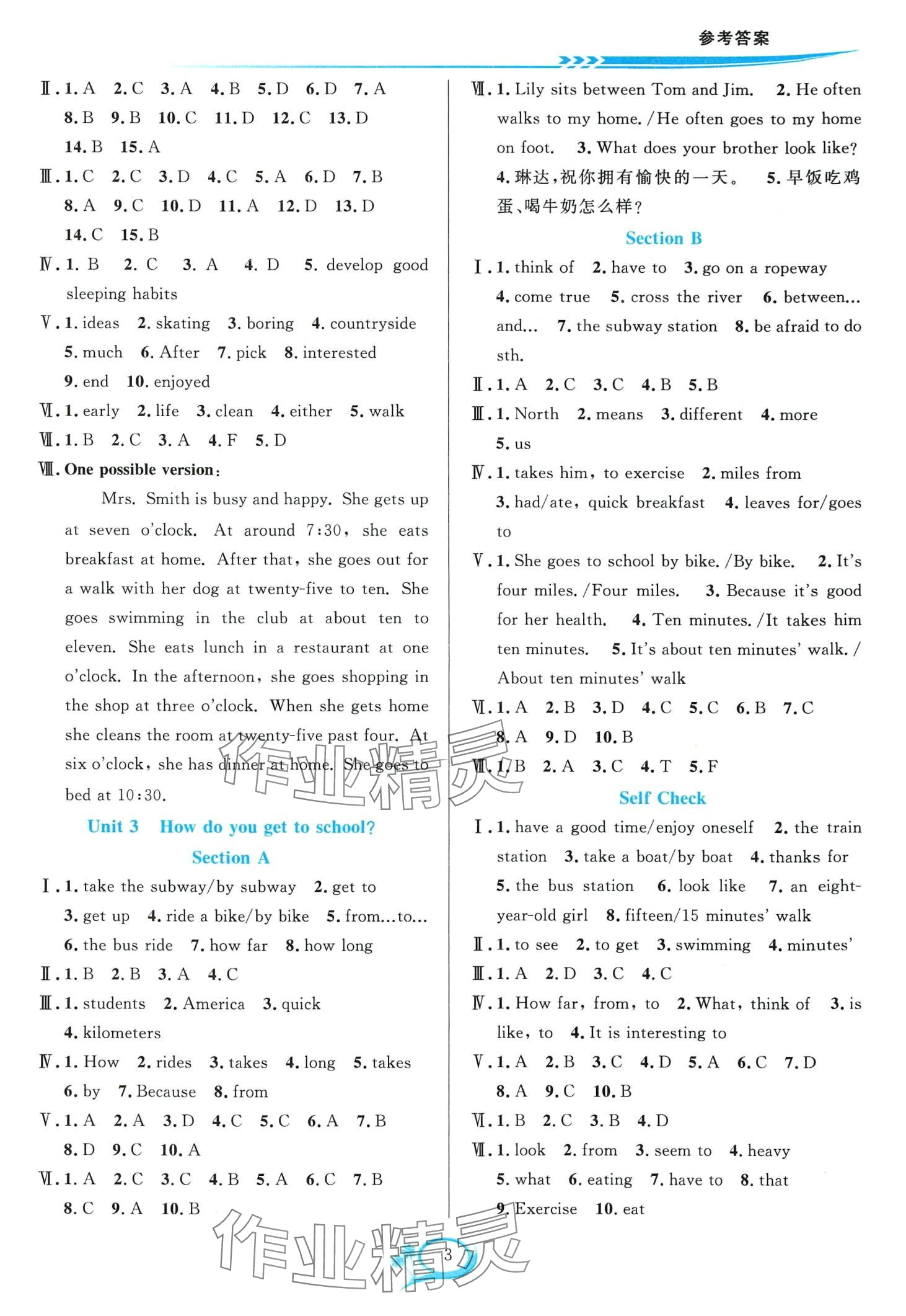 2024年全優(yōu)方案夯實(shí)與提高七年級(jí)英語(yǔ)下冊(cè)人教版 第3頁(yè)