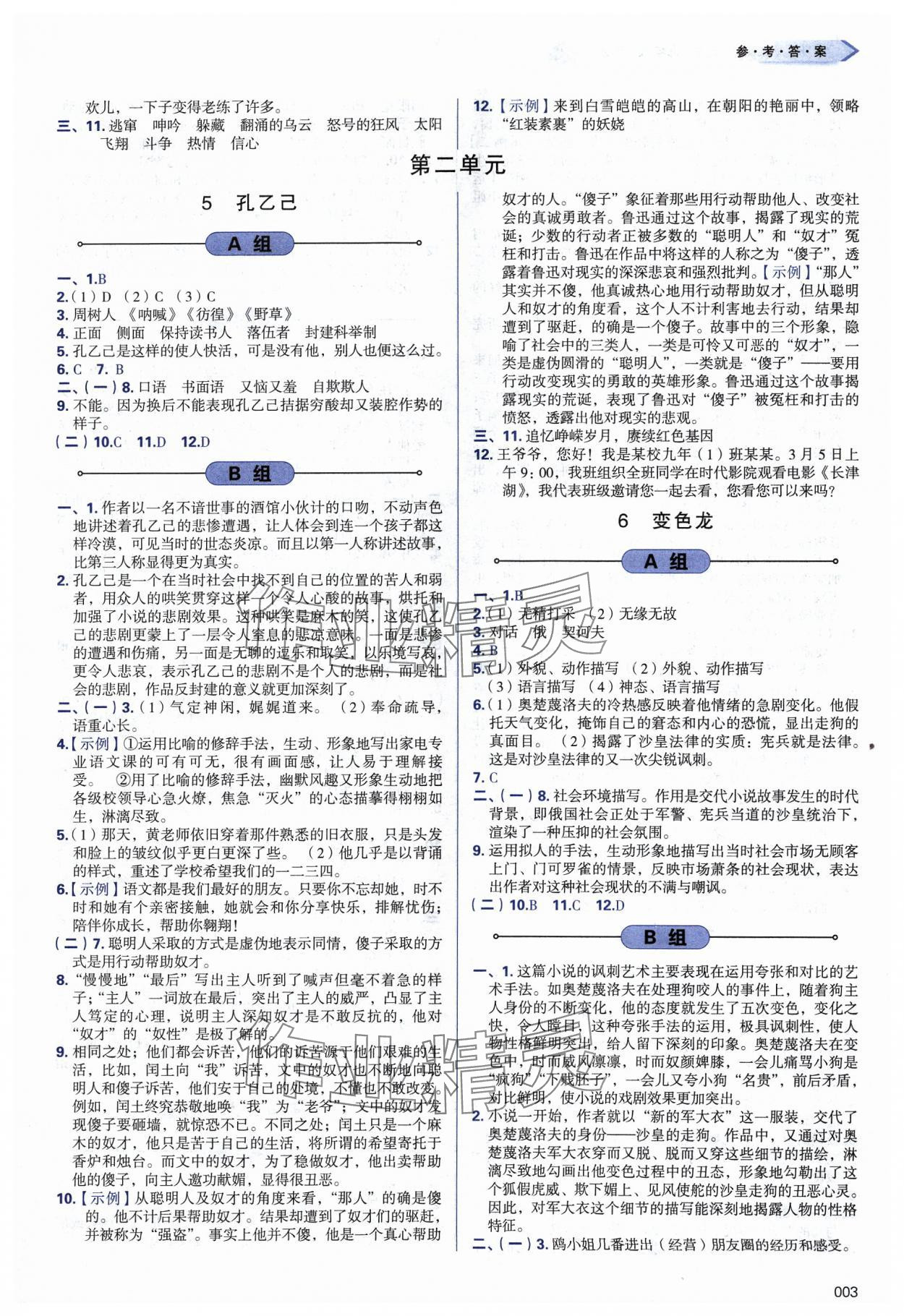 2024年學(xué)習(xí)質(zhì)量監(jiān)測九年級語文下冊人教版 第3頁