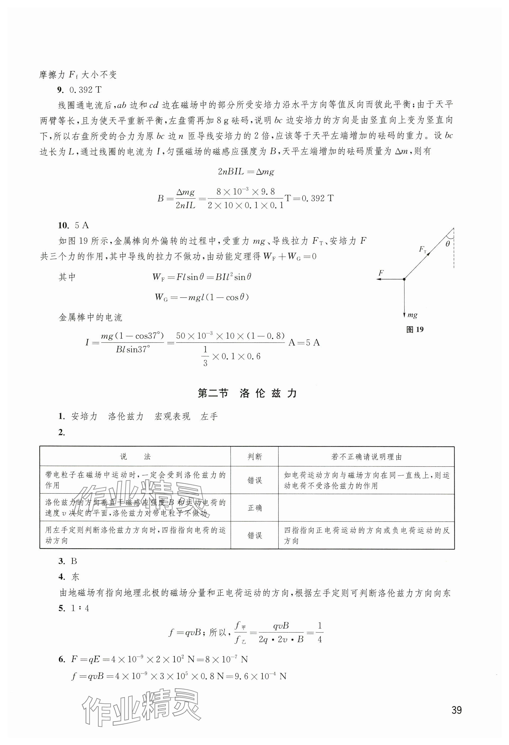 2024年練習(xí)部分高中物理選擇性必修第二冊滬教版 參考答案第2頁