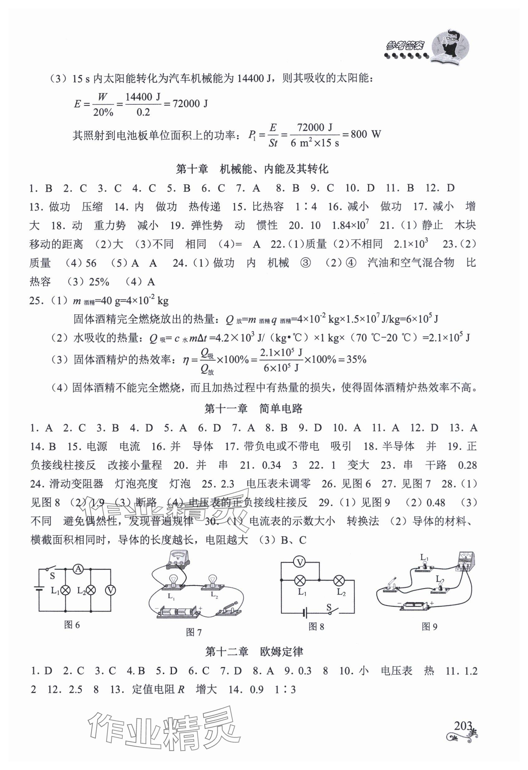 2025年初中物理全程无忧总复习北师大版南方出版社 参考答案第5页