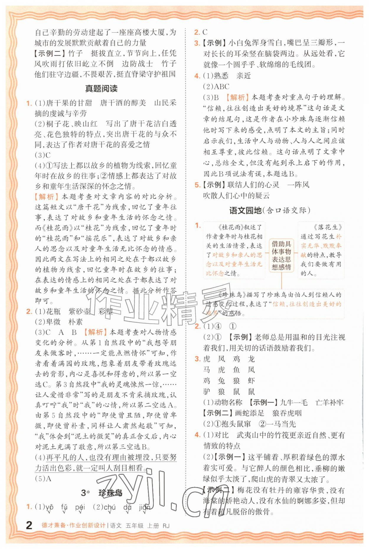 2026年王朝霞德才兼备作业创新设计五年级语文上册人教版&nbsp;第2页