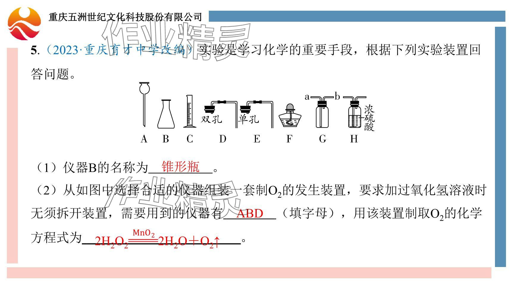 2024年重慶市中考試題分析與復(fù)習(xí)指導(dǎo)化學(xué) 參考答案第30頁