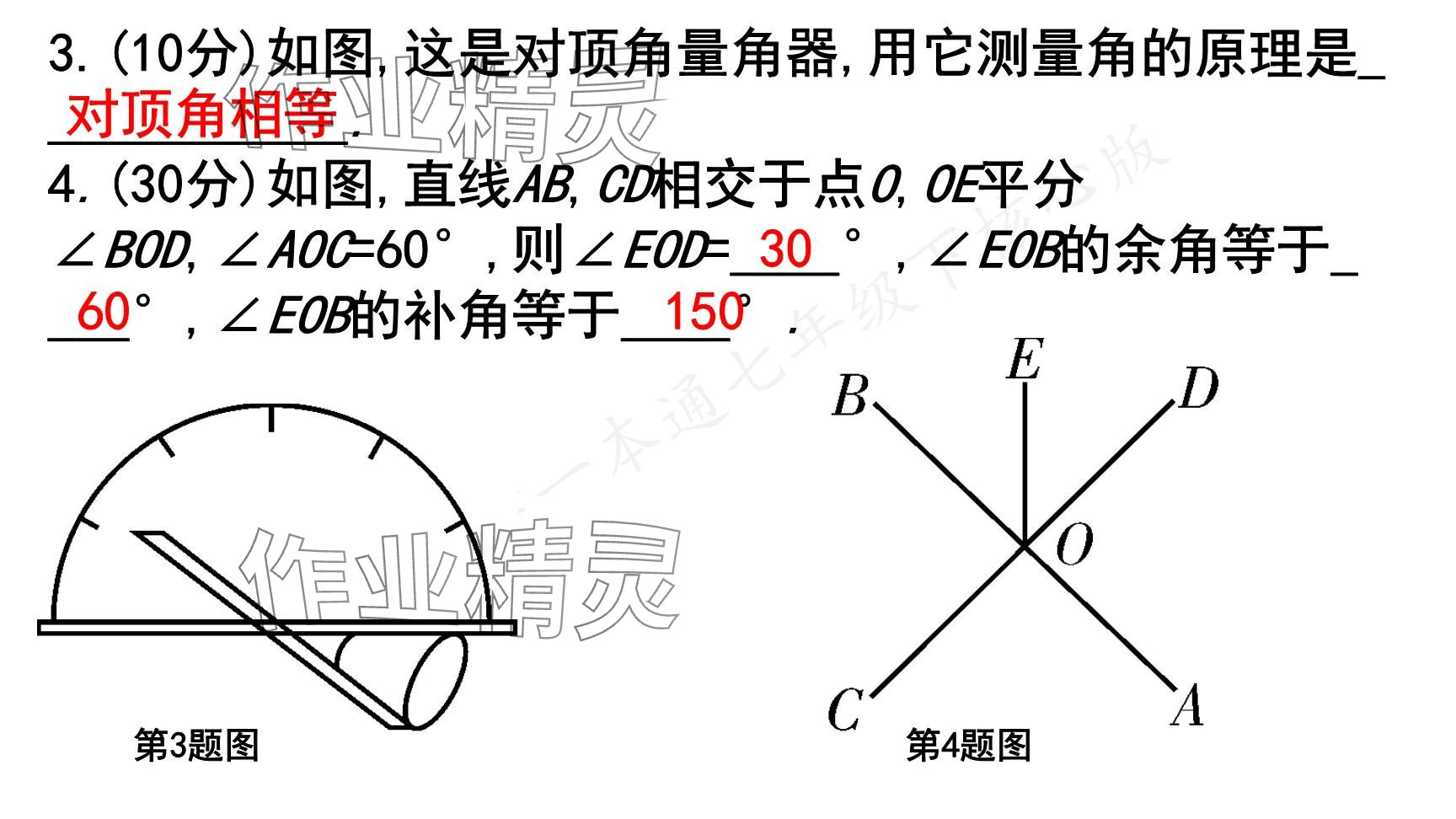 2025年一本通武漢出版社七年級(jí)數(shù)學(xué)下冊(cè)北師大版核心版 參考答案第46頁(yè)