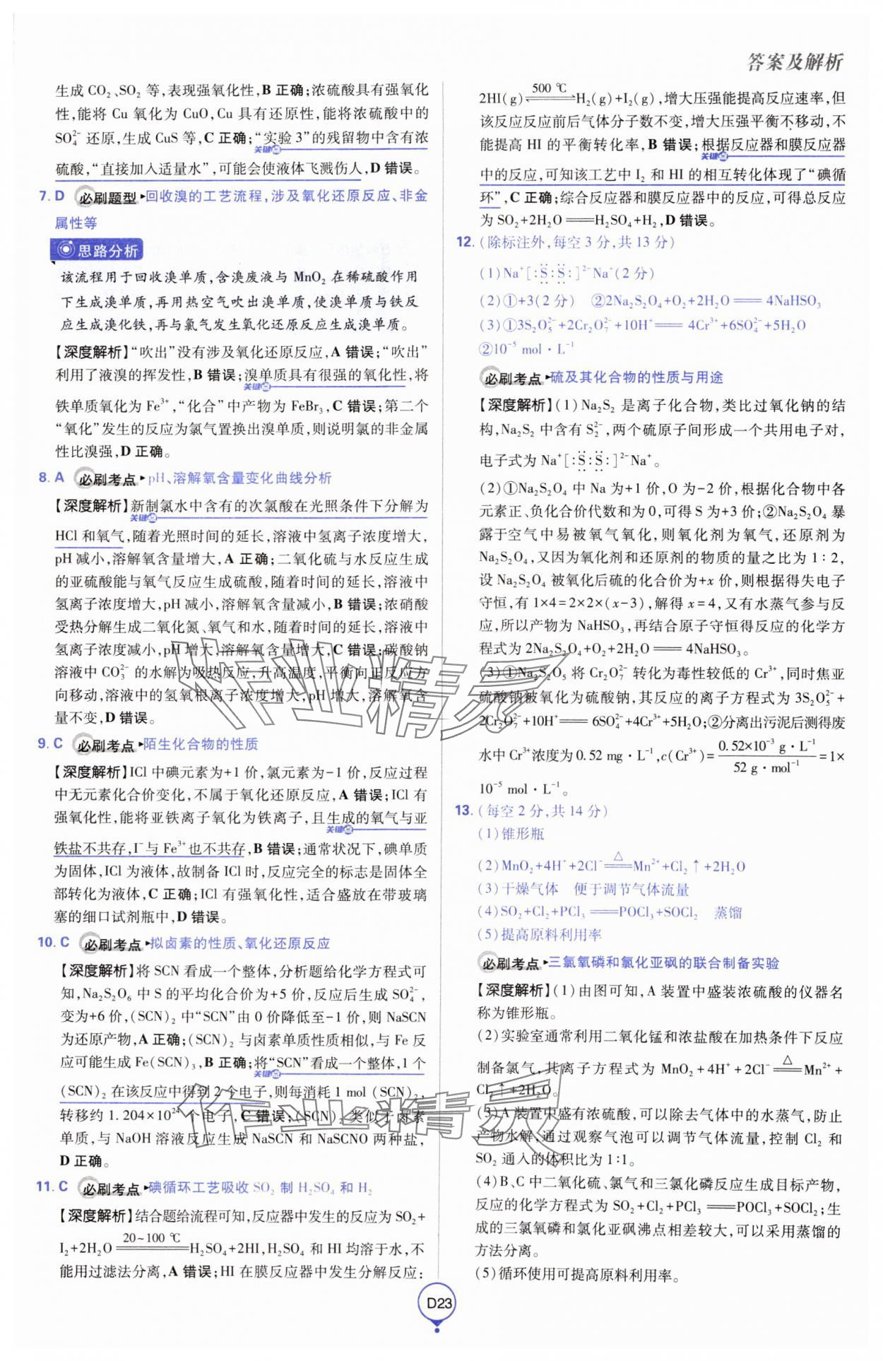2025年高考必刷卷單元提升卷高中化學人教版 第23頁