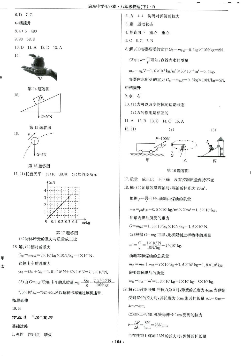 2024年啟東中學(xué)作業(yè)本八年級物理下冊人教版 第2頁