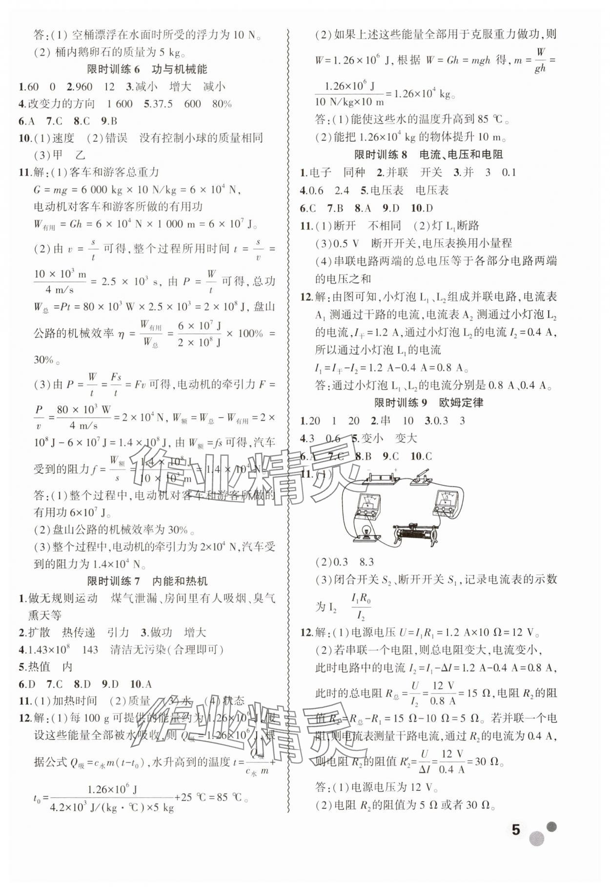 2025年假期總動員寒假必刷題九年級物理課標版 第2頁