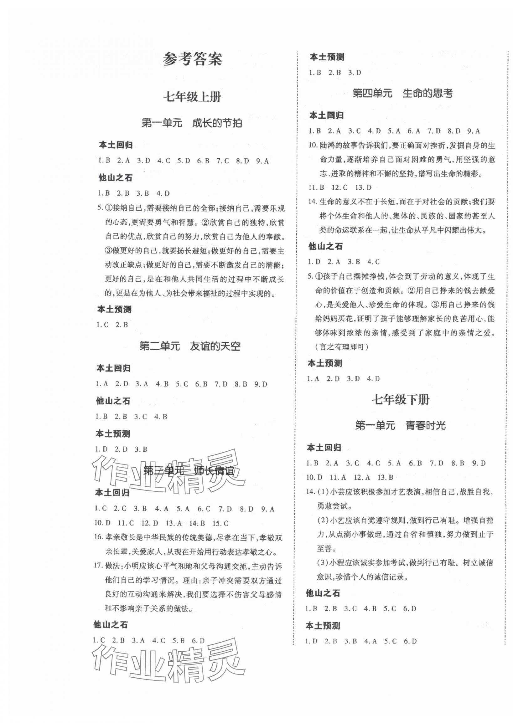 2024年本土攻略精準復習方案道德與法治云南專版 第1頁