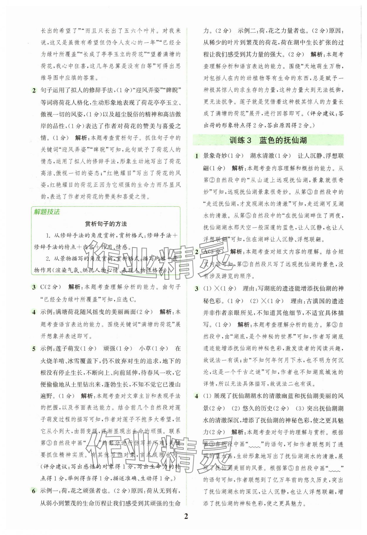2025年通城学典组合训练六年级语文上册人教版江苏专版 第2页