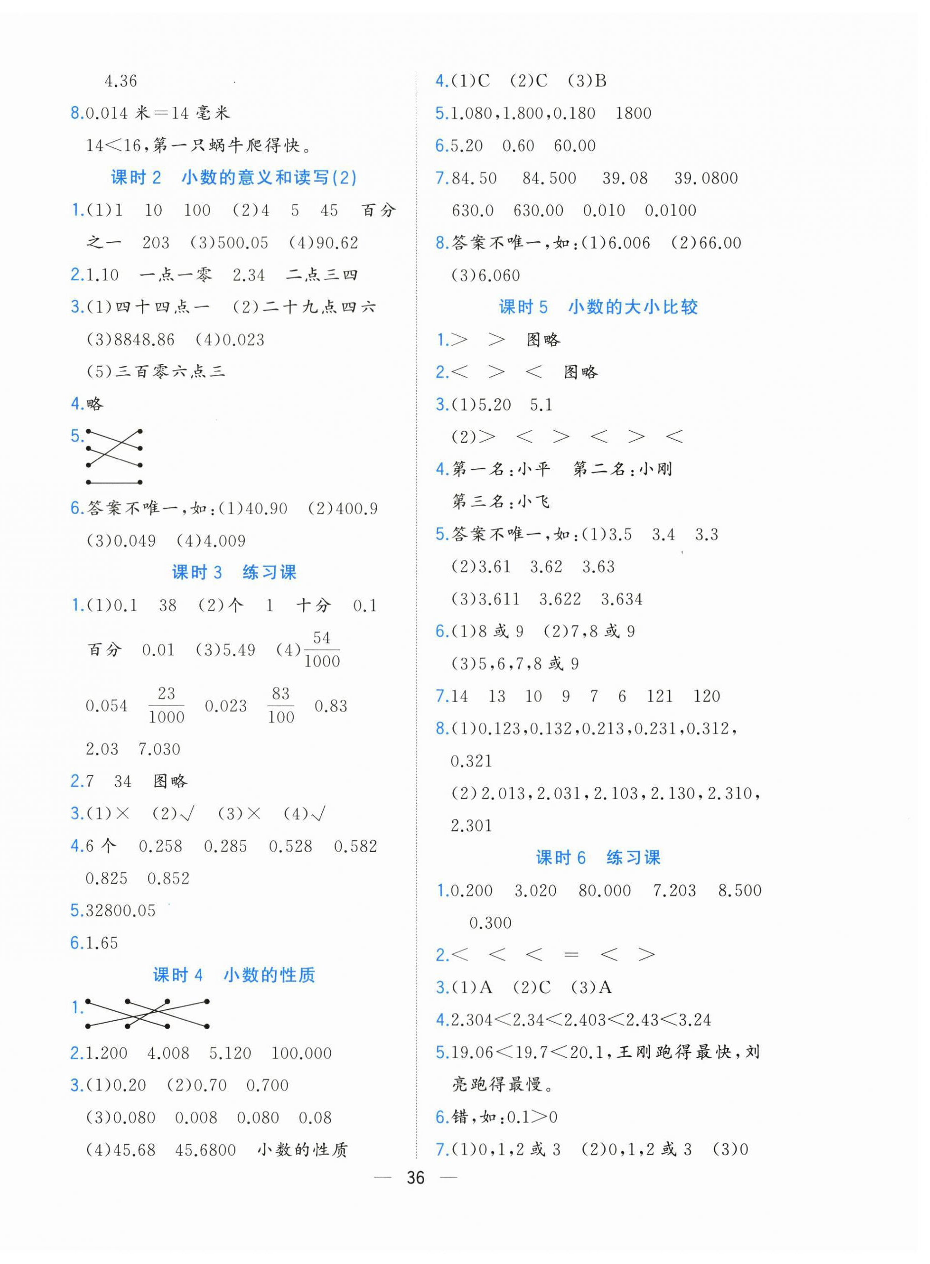 2023年全優(yōu)作業(yè)本五年級數(shù)學(xué)上冊蘇教版 參考答案第4頁