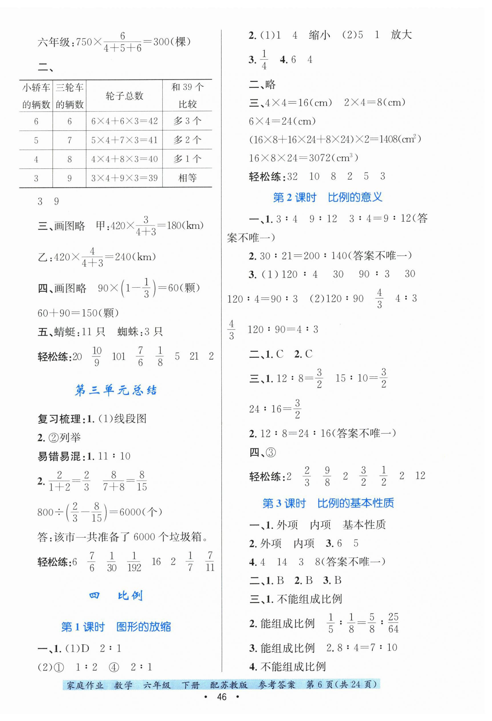 2026年家庭作业六年级数学下册苏教版&nbsp;第6页