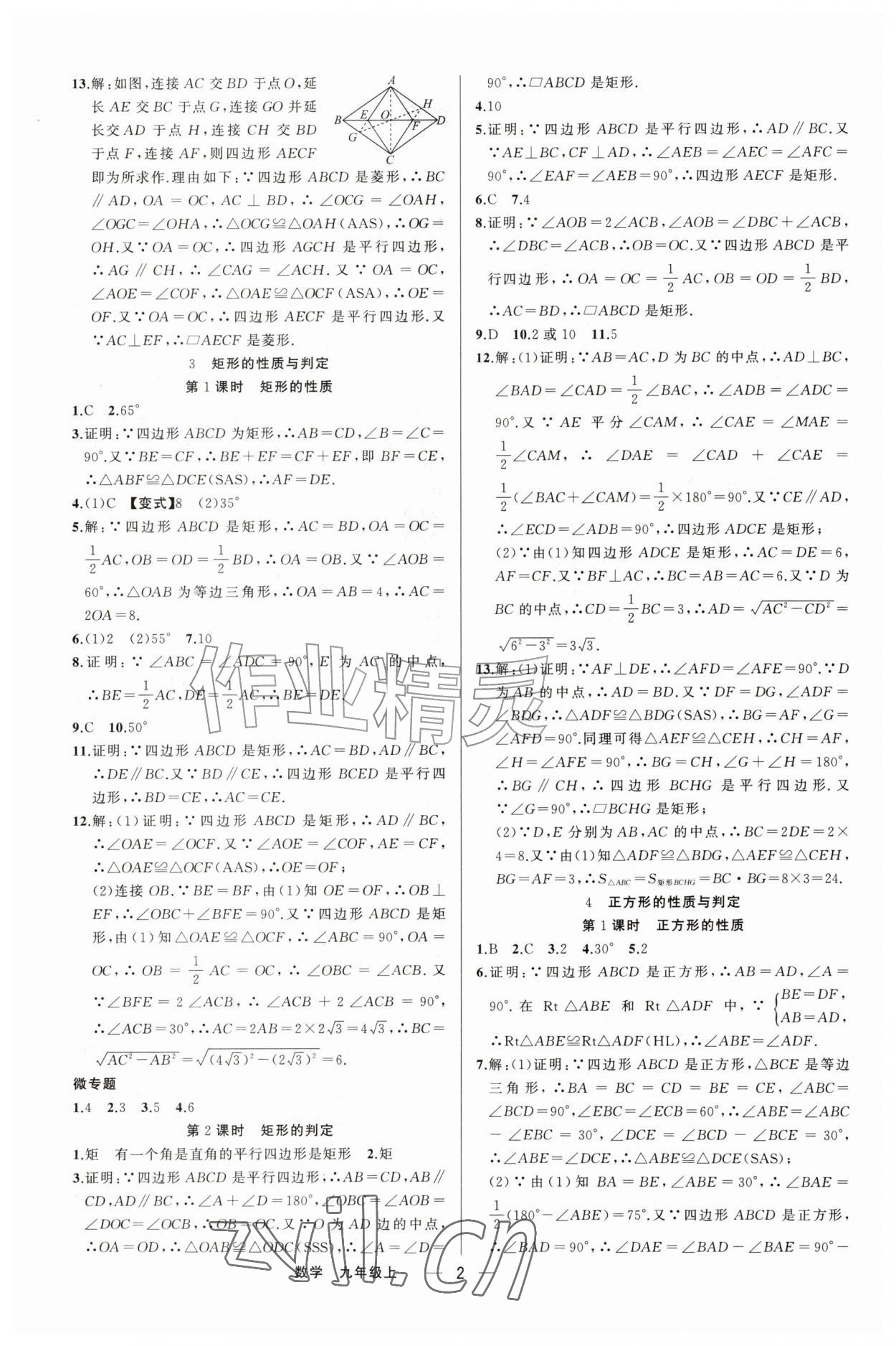 2026年四清导航九年级数学上册北师大版&nbsp;第2页