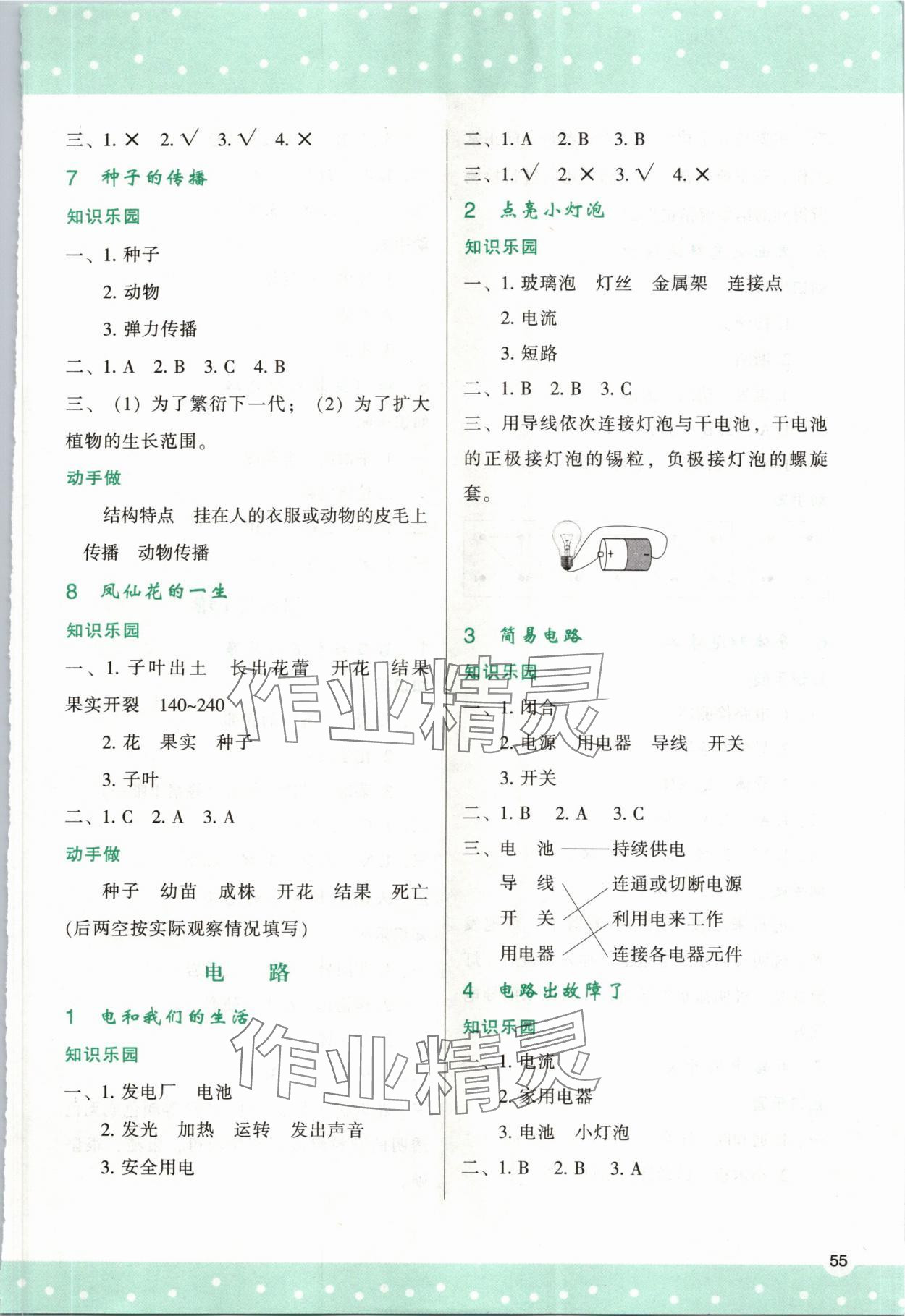 2024年新課程學(xué)習(xí)與評價四年級科學(xué)下冊教科版 參考答案第2頁