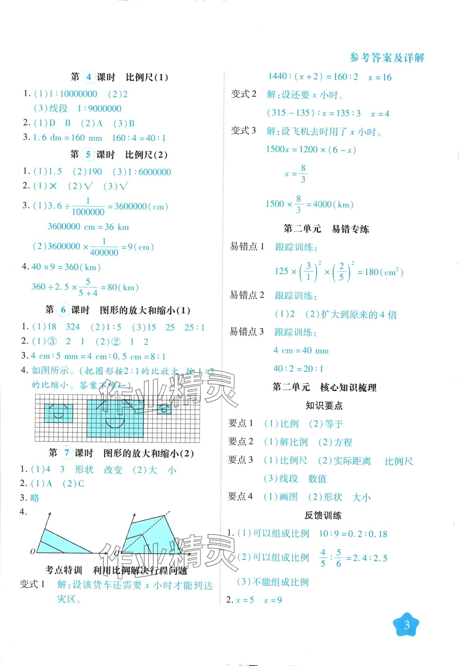 2024年黃岡隨堂練六年級數學下冊北師大版 第3頁