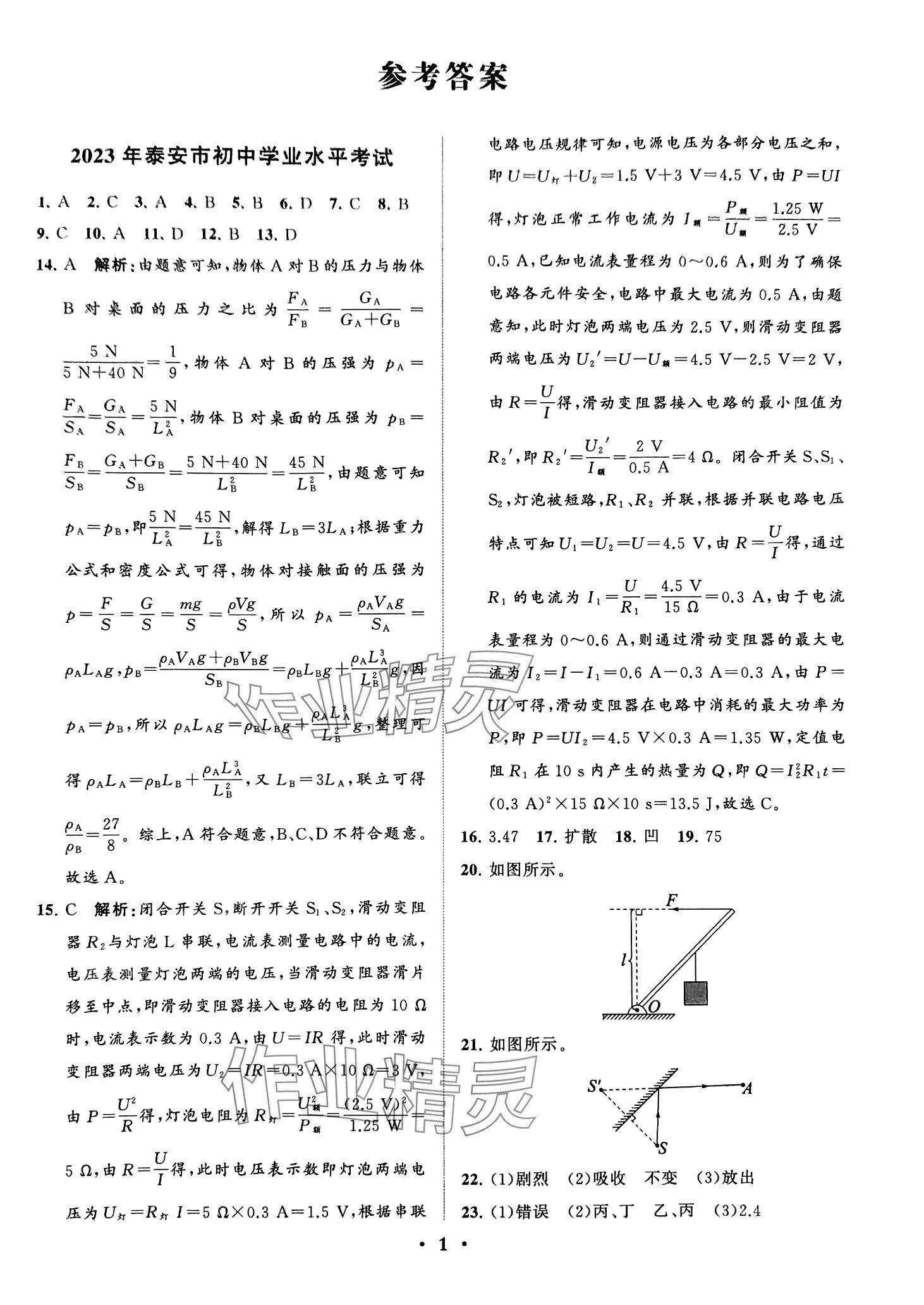 2024年初中總復習山東教育出版社物理 第1頁