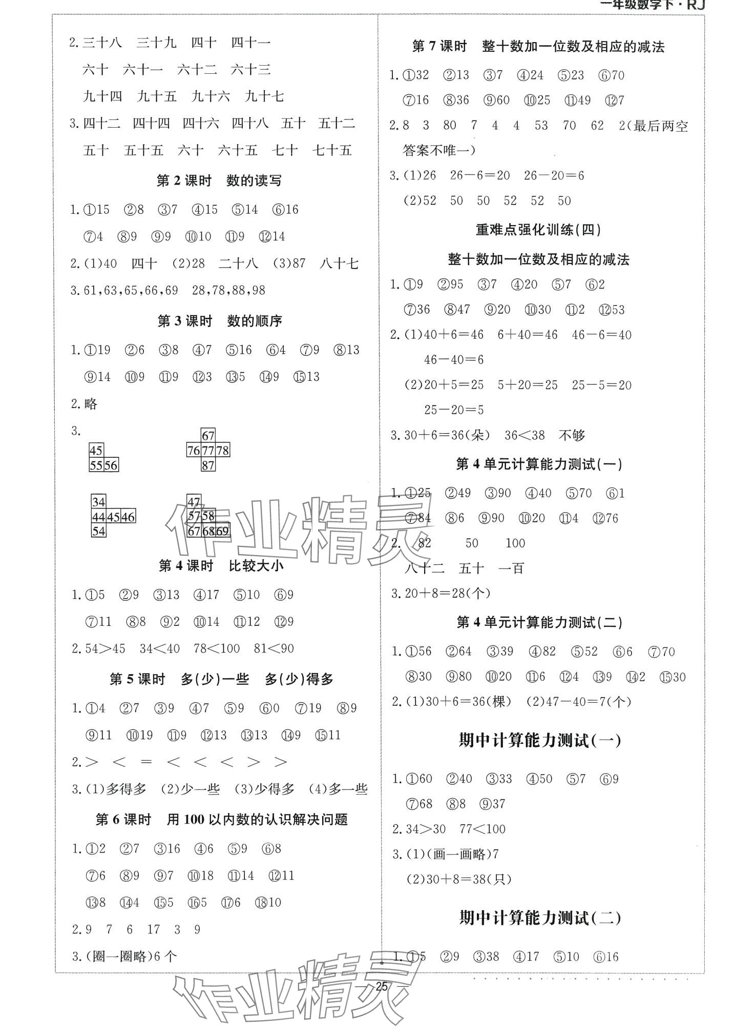 2024年本真圖書計(jì)算小達(dá)人一年級數(shù)學(xué)下冊人教版 第3頁