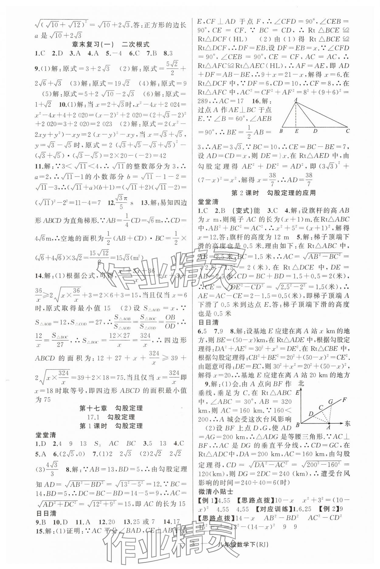 2025年四清导航八年级数学下册人教版河南专版 第3页