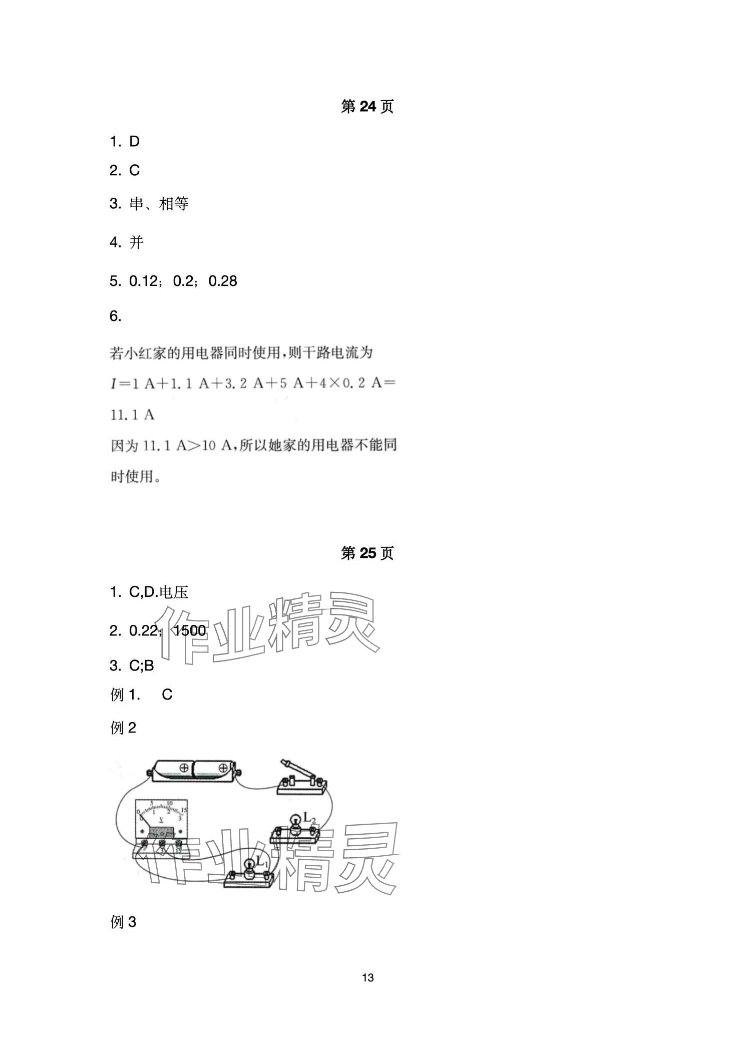 2024年能力培養(yǎng)與測(cè)試九年級(jí)物理下冊(cè)人教版湖南專版 第13頁(yè)