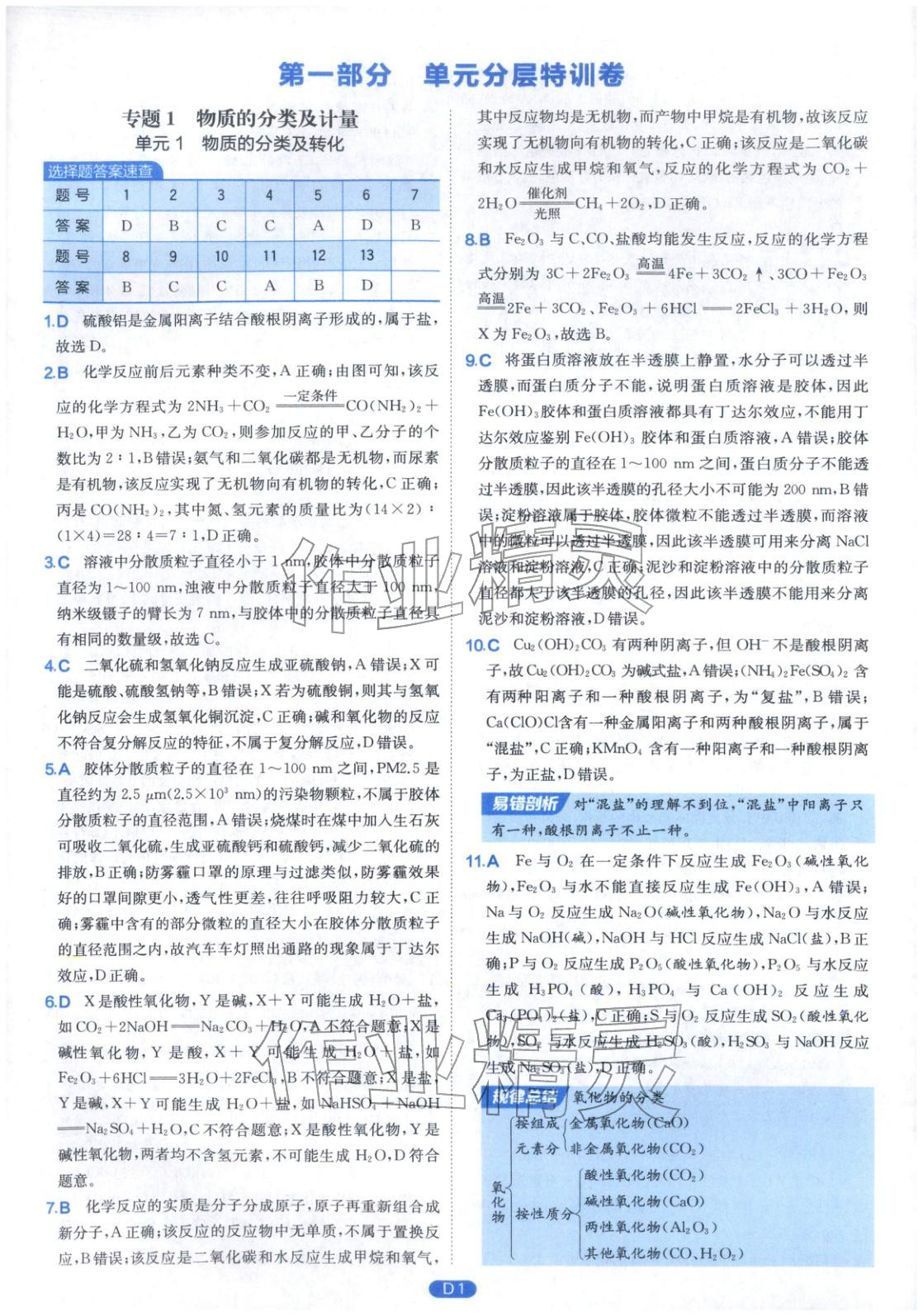 2026年实验班全优检测卷高中化学必修第一册苏教版&nbsp;第1页