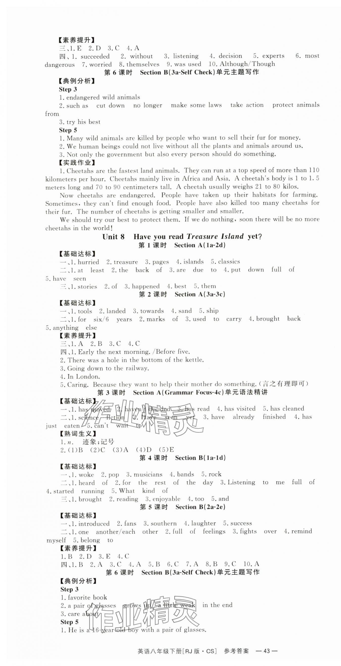 2025年全效學習同步學練測八年級英語下冊人教版 第7頁