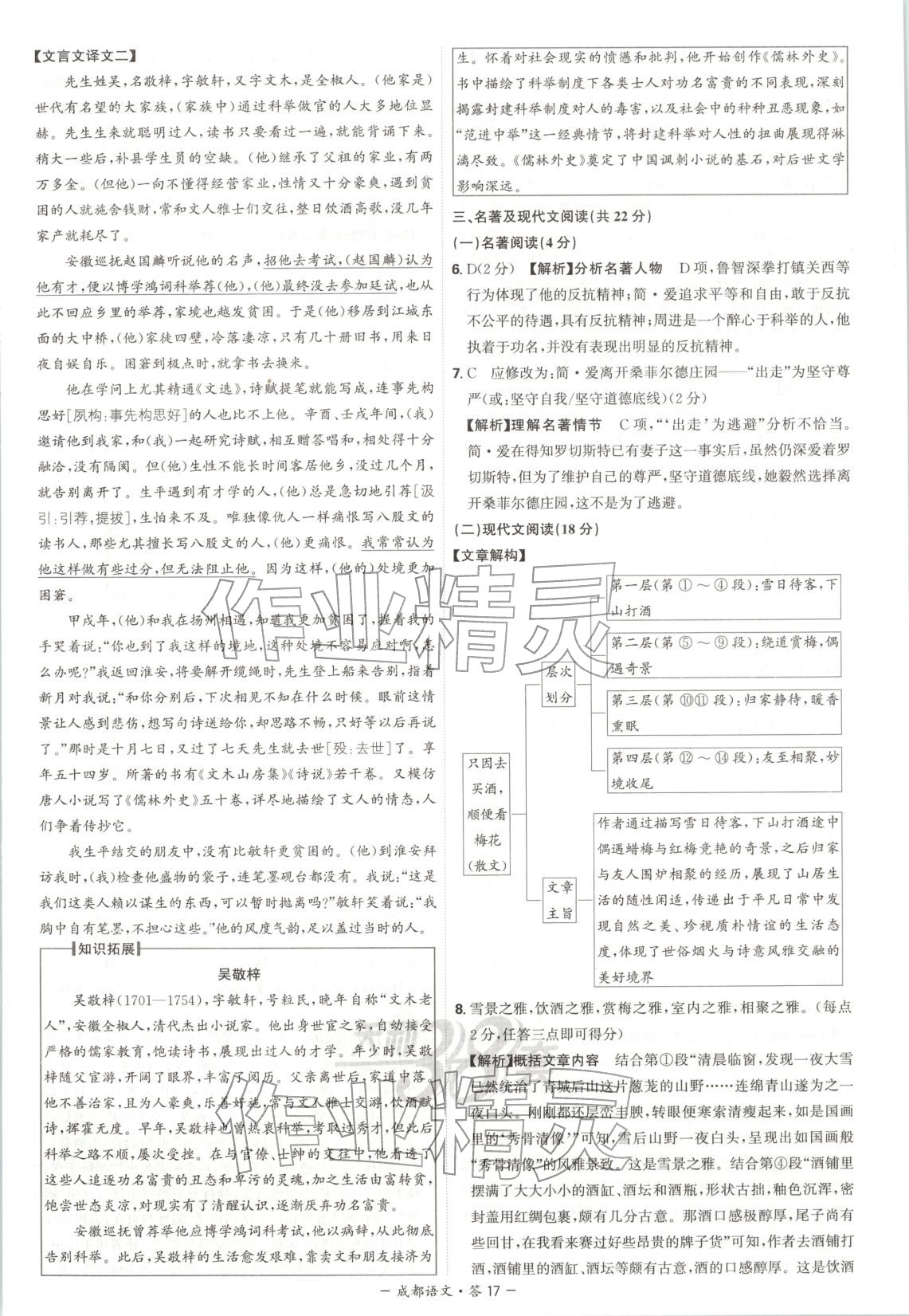 2026年天利38套中考試題精選語文成都專版 第17頁