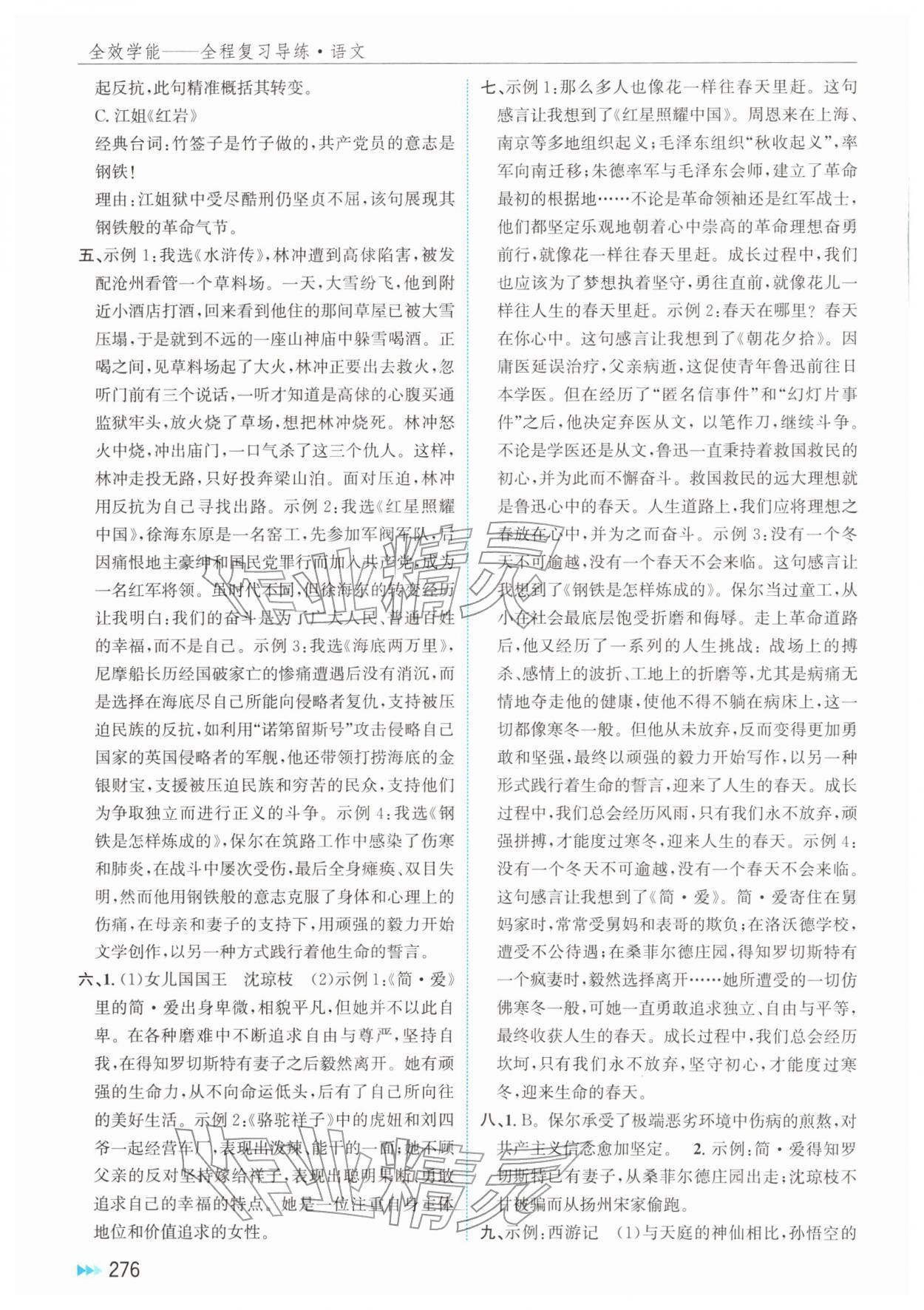 2026年全效学能全程复习导练中考语文&nbsp;第6页