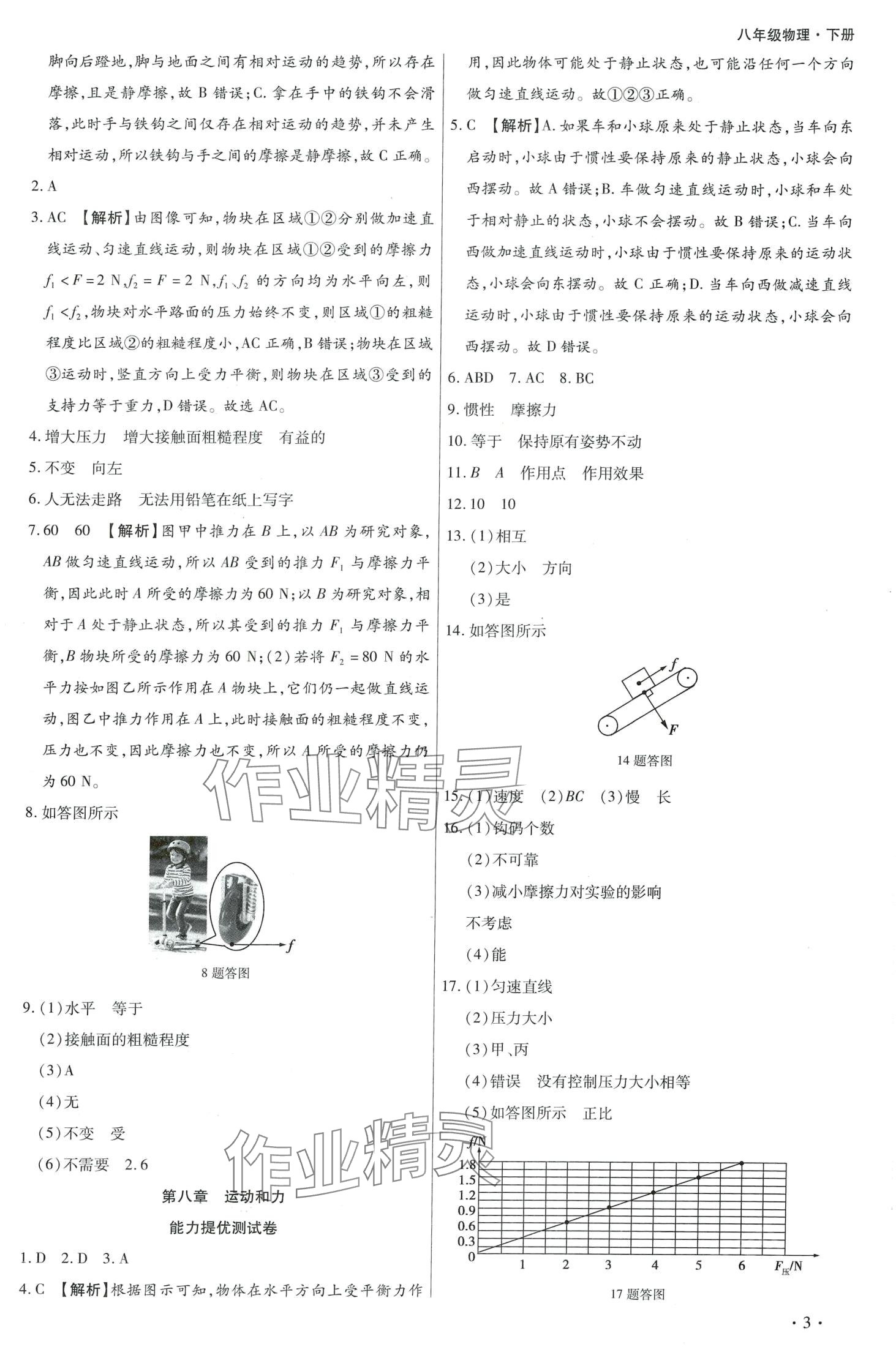 2024年學升全程時習測試卷八年級物理下冊人教版 第3頁