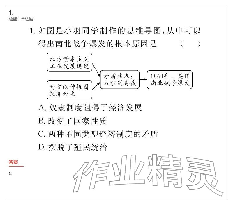 2026年優(yōu)質(zhì)課堂導(dǎo)學(xué)案九年級歷史下冊人教版&nbsp;參考答案第24頁