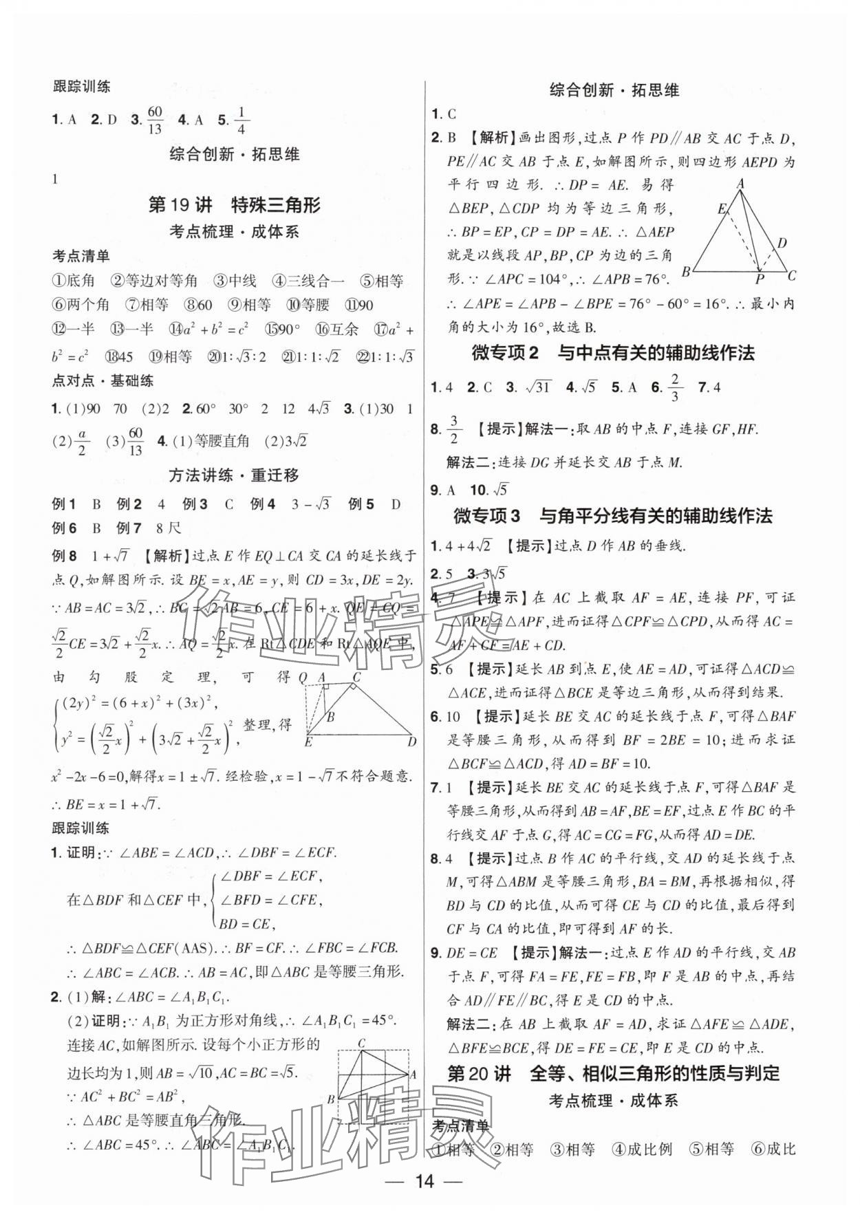 2024年鼎成中考精準(zhǔn)提分?jǐn)?shù)學(xué)廣東專(zhuān)版 參考答案第13頁(yè)