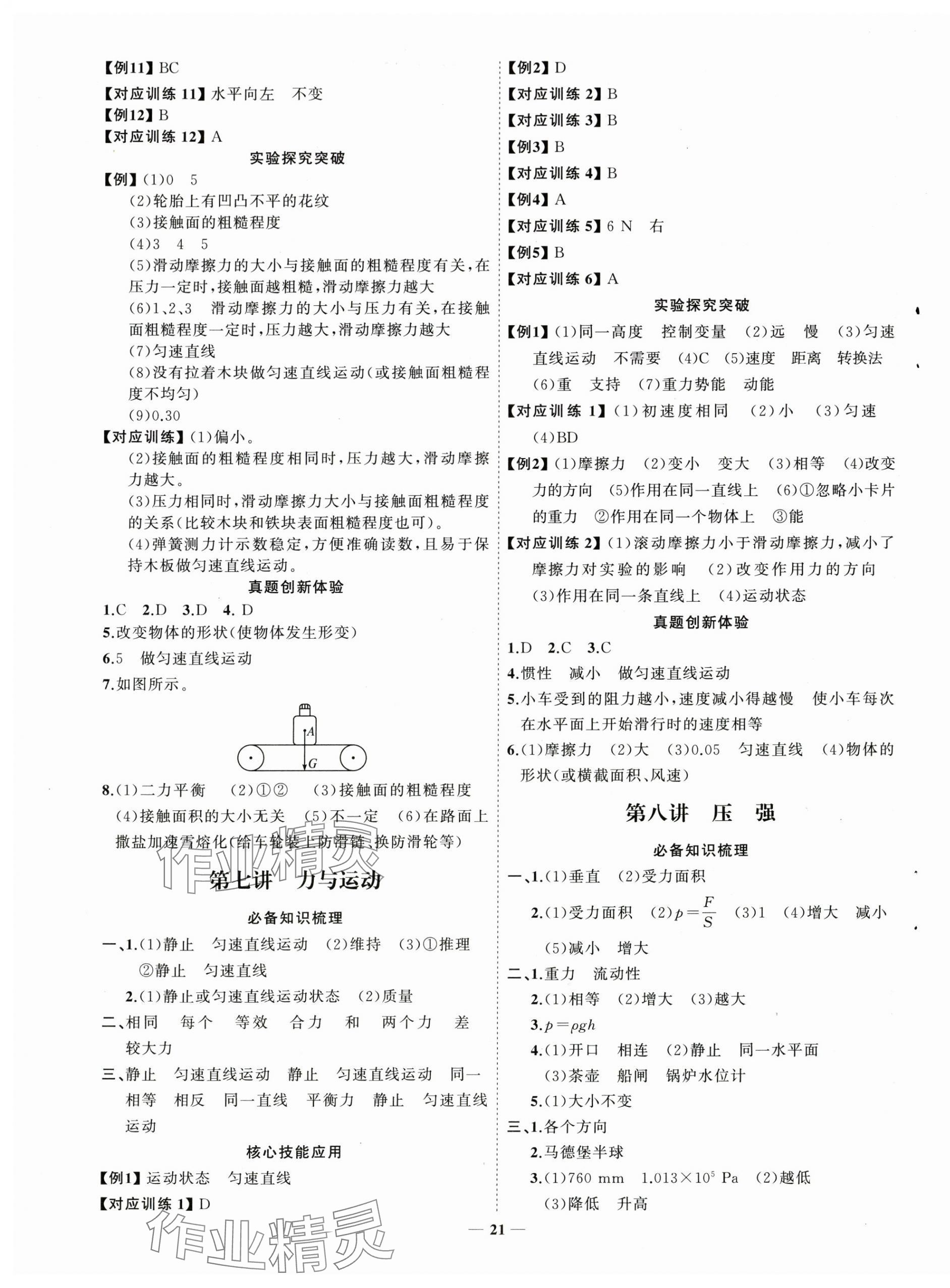 2024年初中總復(fù)習(xí)手冊(cè)山東人民出版社物理滬科版 第5頁