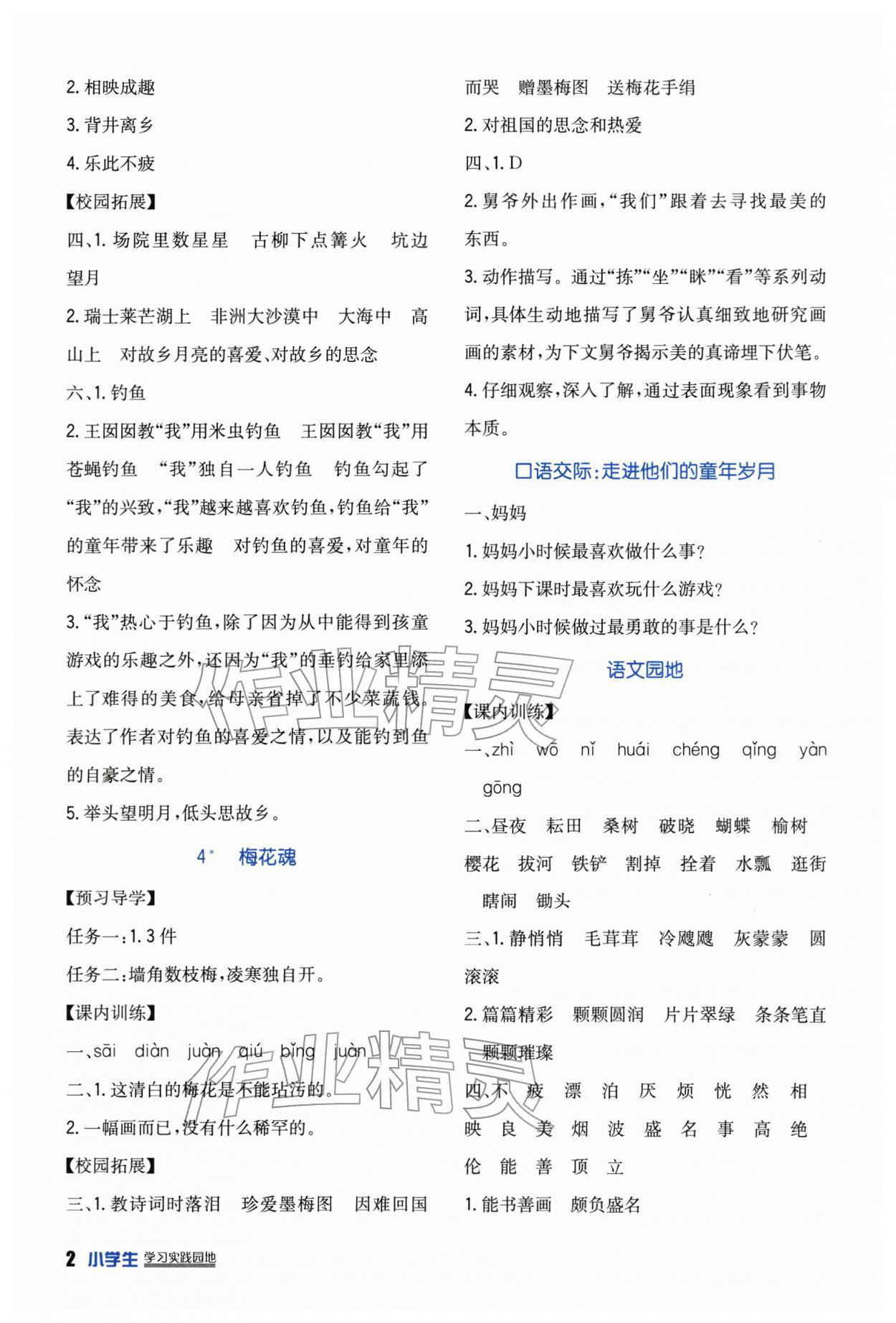 2026年小学生学习实践园地五年级语文下册人教版&nbsp;第2页