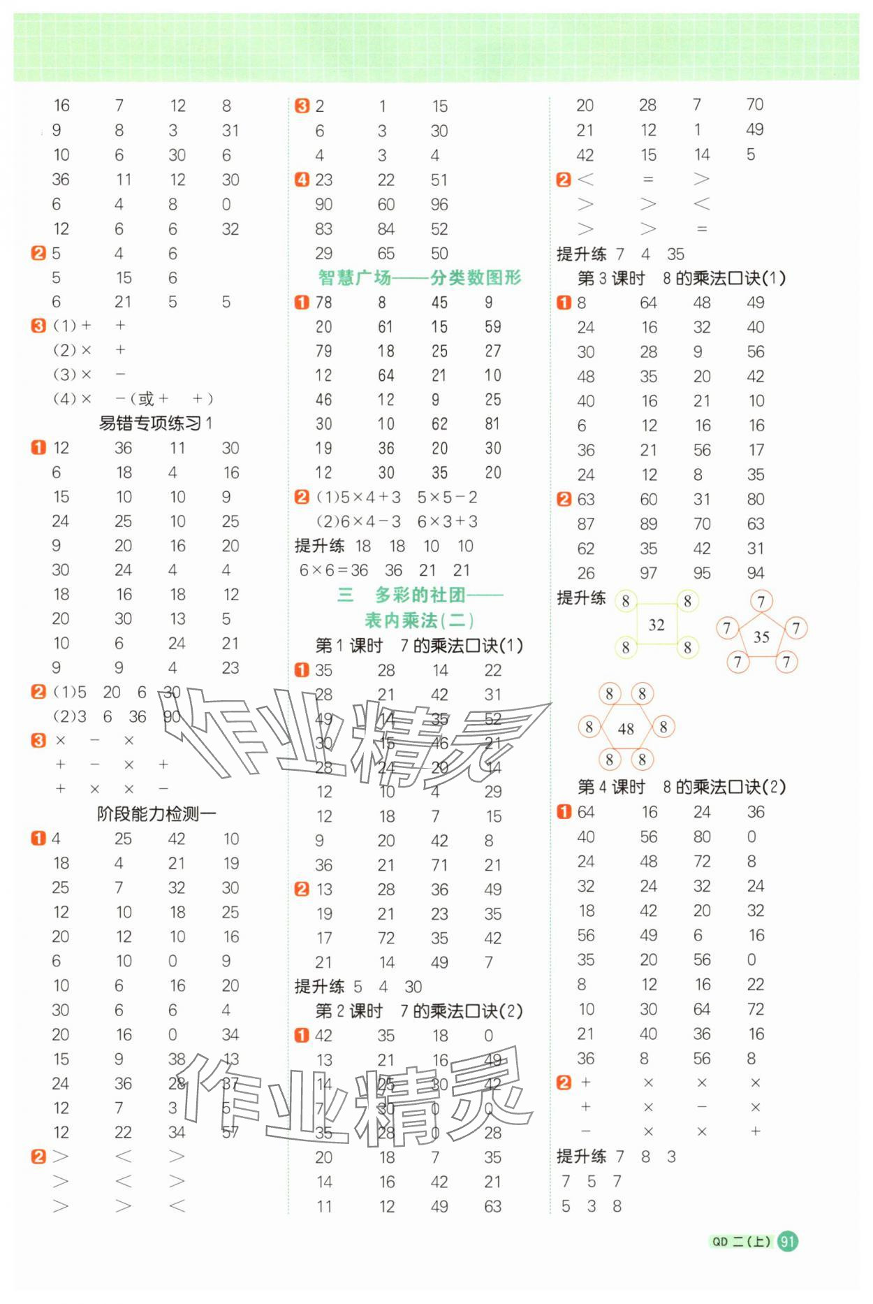 2025年陽(yáng)光同學(xué)計(jì)算小達(dá)人二年級(jí)數(shù)學(xué)上冊(cè)青島版 第3頁(yè)