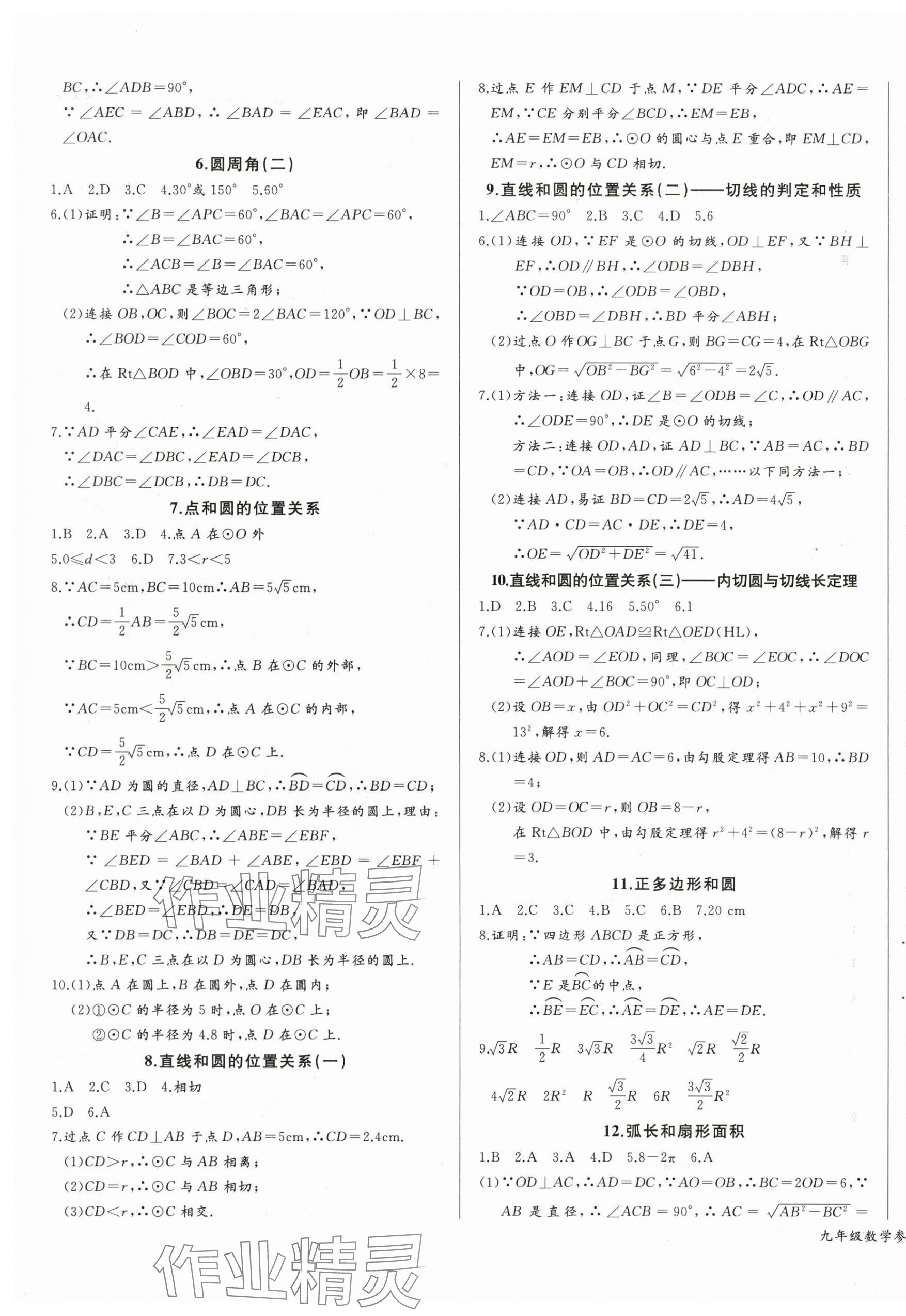 2025年思维新观察九年级数学上册人教版湖北专版 第11页